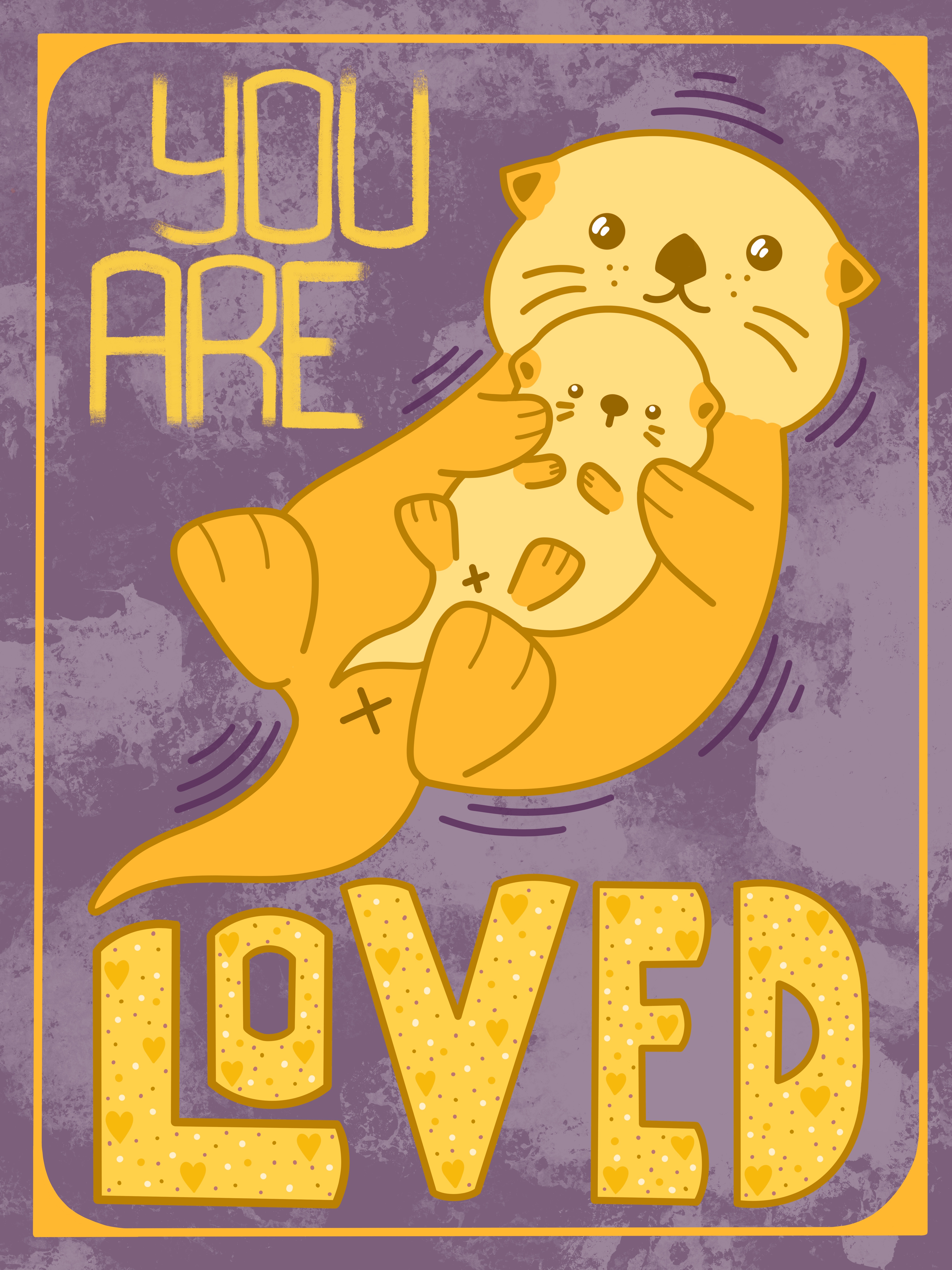 Motivational OttersDigital, 18&rdquo;x 24&rdquo;, 2023