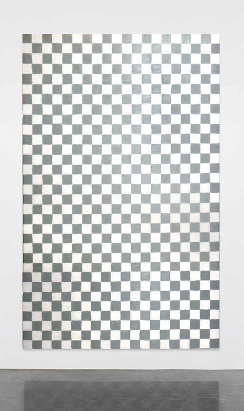 COMPOSITION OF 320 GREY SQUARES AND 320 WHITE SQUARES (2013-14) Oil, Acrylic, Oil Stick, Gesso and Graphite on Canvas 140 x 100cm