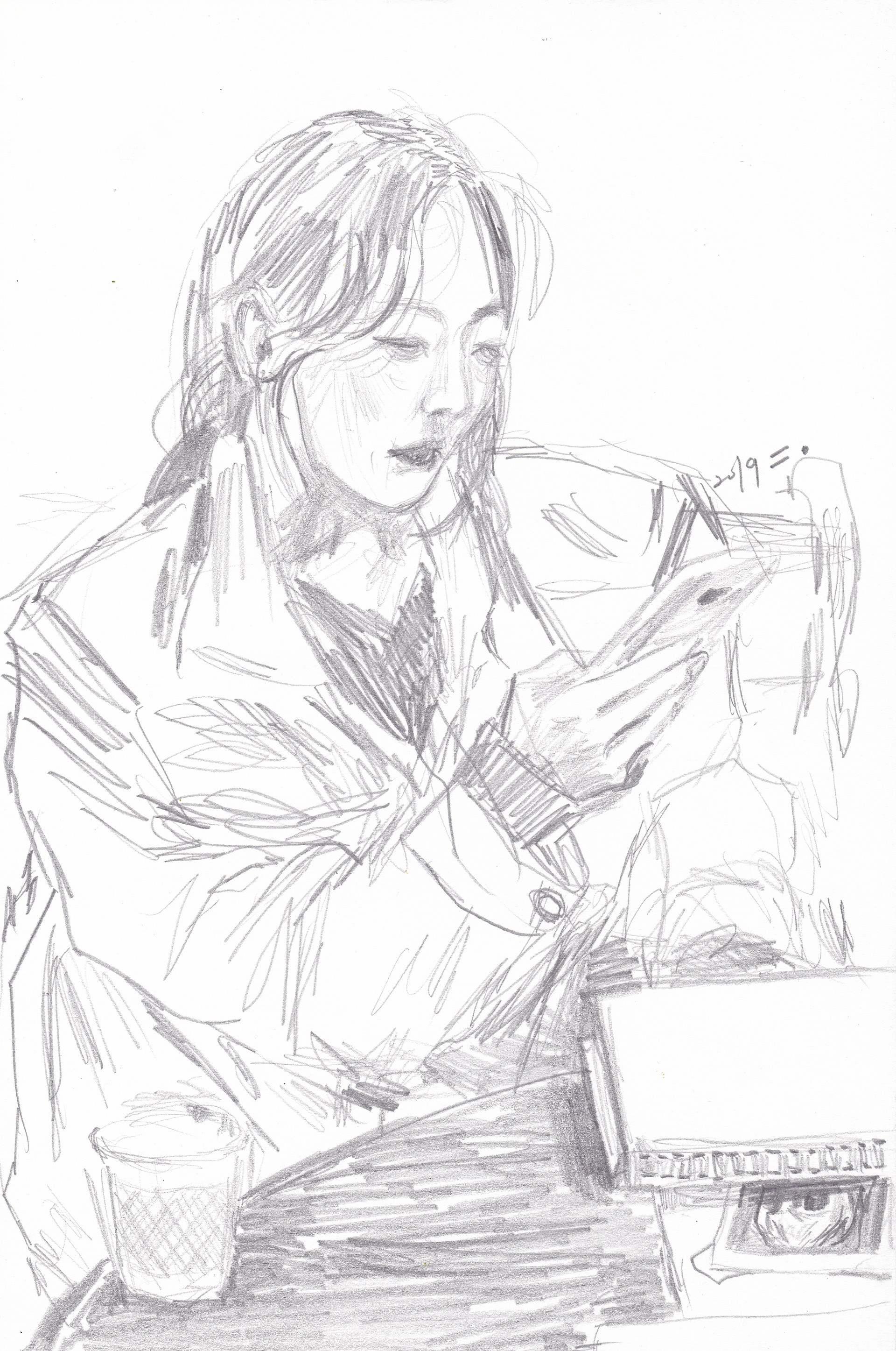 반딧불이 친구, 2019, pencil on paper, 27.9*21(cm)