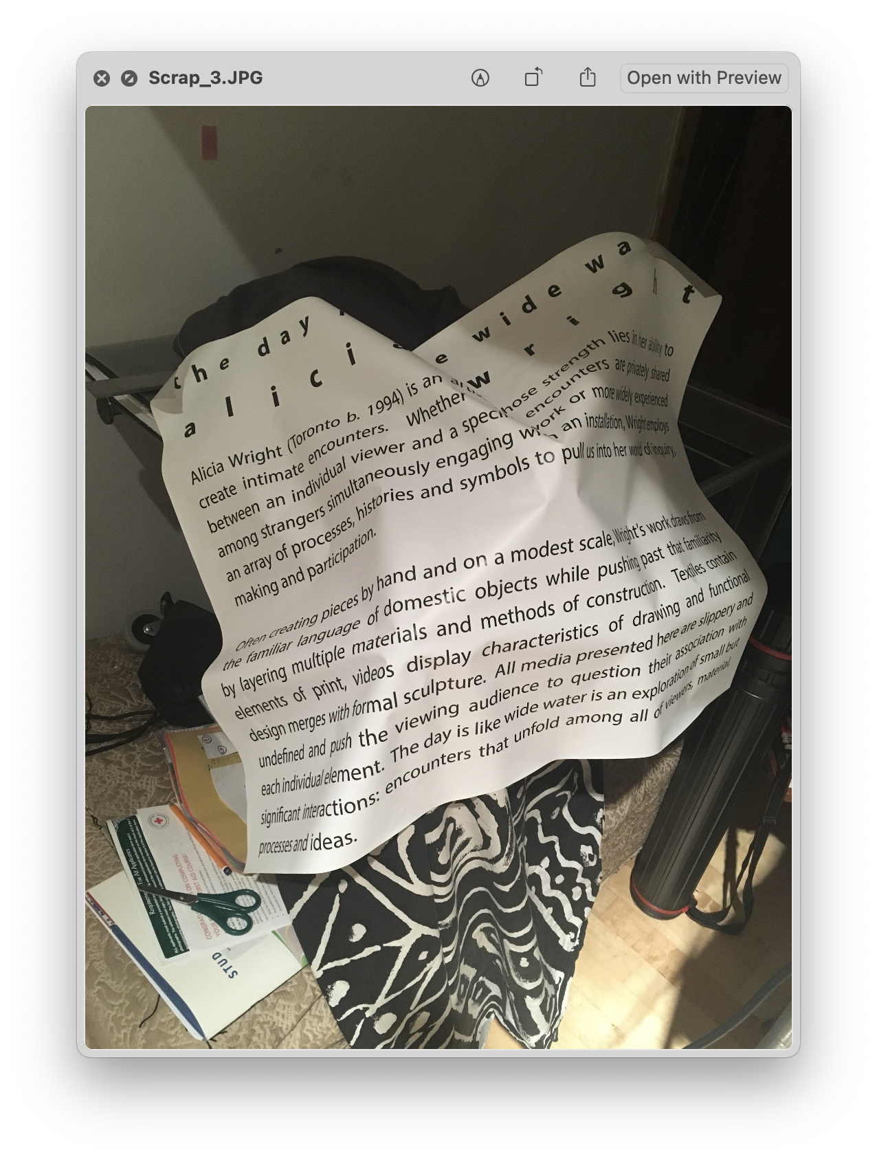 My practice happens in messes