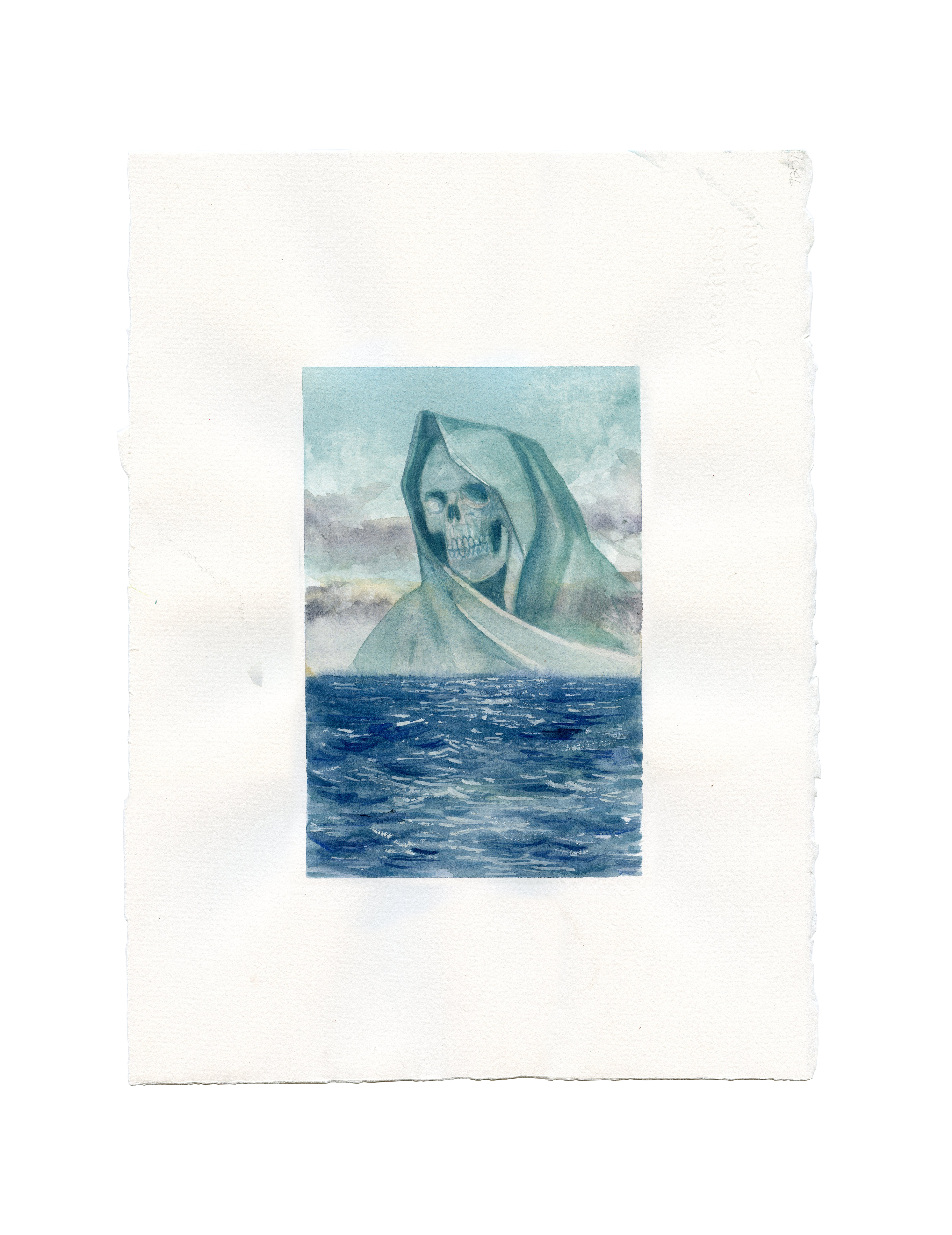 Rift In Time,&nbsp;2020Watercolor on Arches Paper15 x 11 inches (38.1 x 27.9 cm)🔴