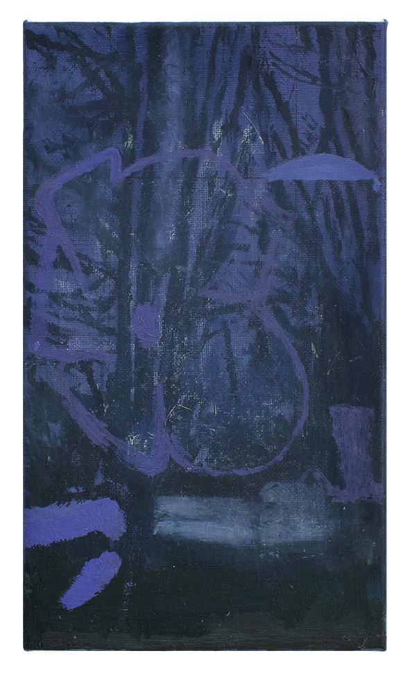 "Tres lugares desconocidos" 27 x 16 cm, oil on canvas, 2024