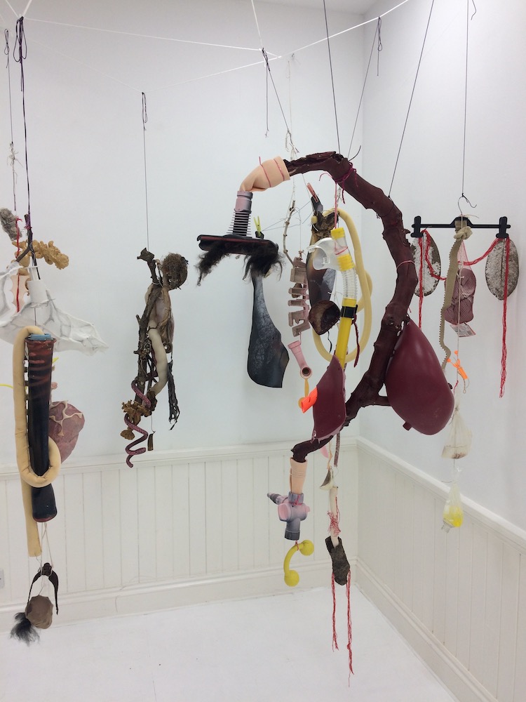 Installation view; Asiya Clarke, ‘Cosmic Sign / Die Before You Die’ (2008), STOREFRONT, Luton, UK. Credit: Departure Lounge Luton.