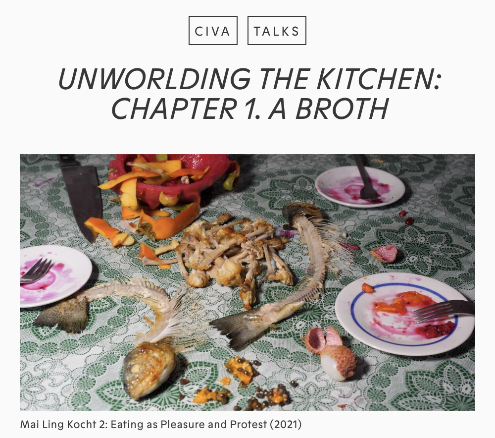 In our last event at @civabrussels organized by the generous team @care.xyz of ETH Zürich, each guest speaker was invited to bring an ingredient that would be merged together in a rich and complex broth. As Mai Ling, we made kudzu balls as a gentle texture and neutral flavor, inviting people to play with its stickiness before adding to the soup. It was a wonderful sharing of ideas, cultures, and practices with all the artists and cultural workers involved. In the framework of the exhibition Unworlding CUBEX, by researcher in residence Anna Puigjaner MAIO, CIVA hosts a performative cooking session and lunch with Merve Bedir, Care., Amy Franceschini (Future Farmers), Zahra Khatri (Cassonade), Mai Ling, Caroline Profanter, and Anna Myjak-Pycia.