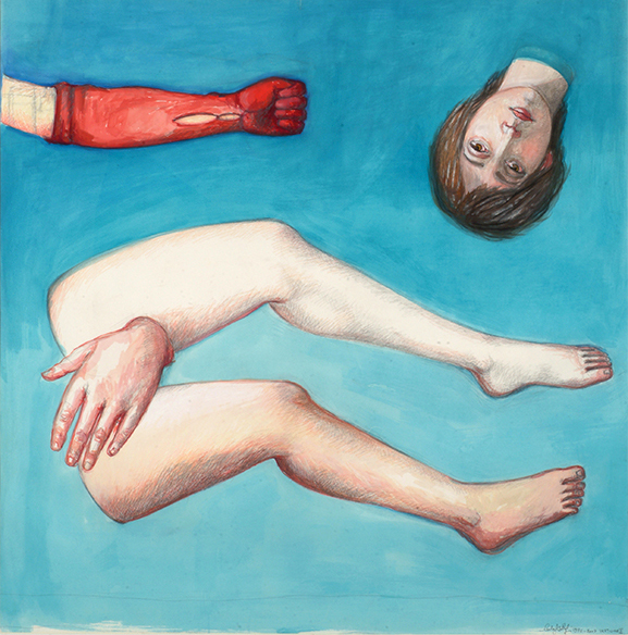  DISGIUNZIONE    1997 matita e acquarello su carta cm127x127 