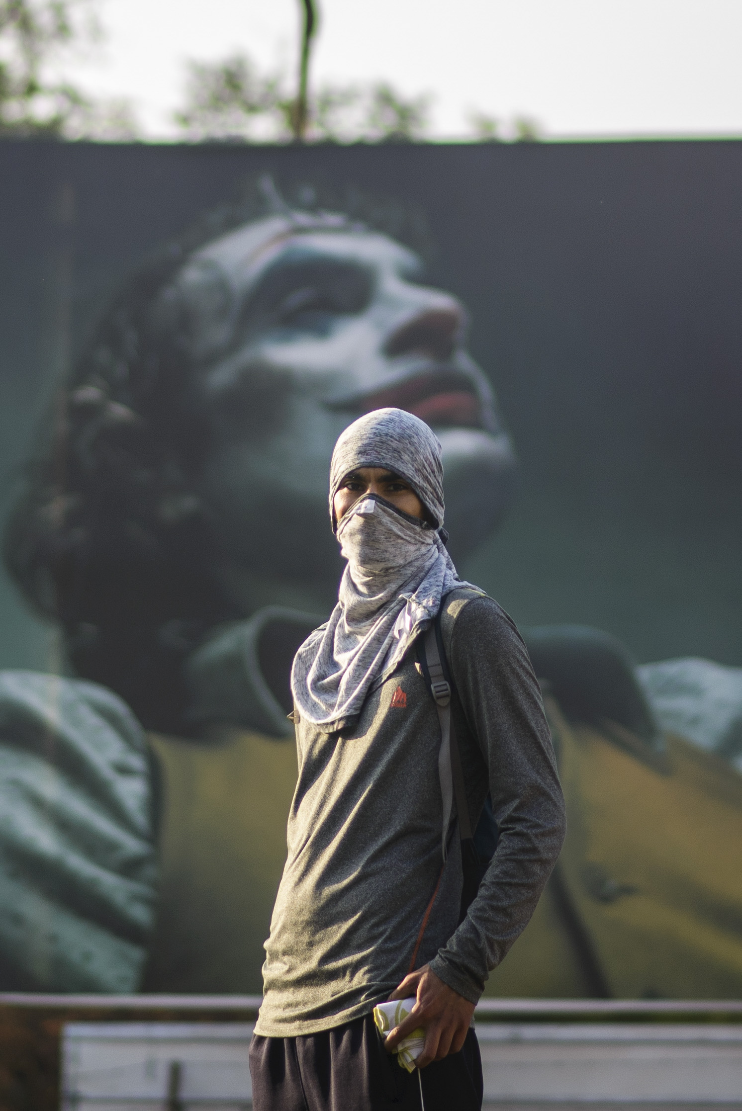 Manifestante en la Revuelta de 2019. Santiago