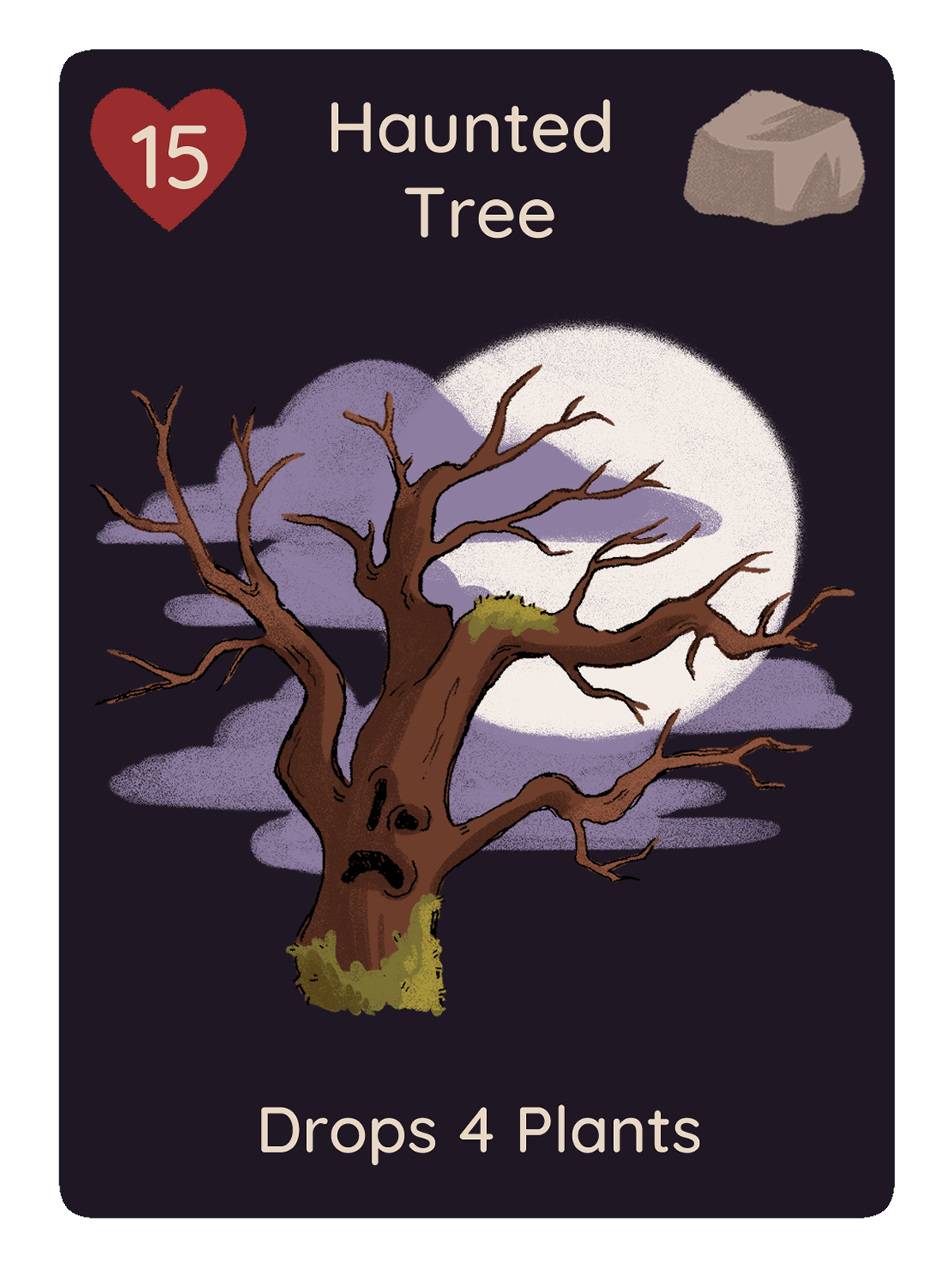 Monster Card: Haunted Tree, Digital, 2.5”x 3.5”, 2024