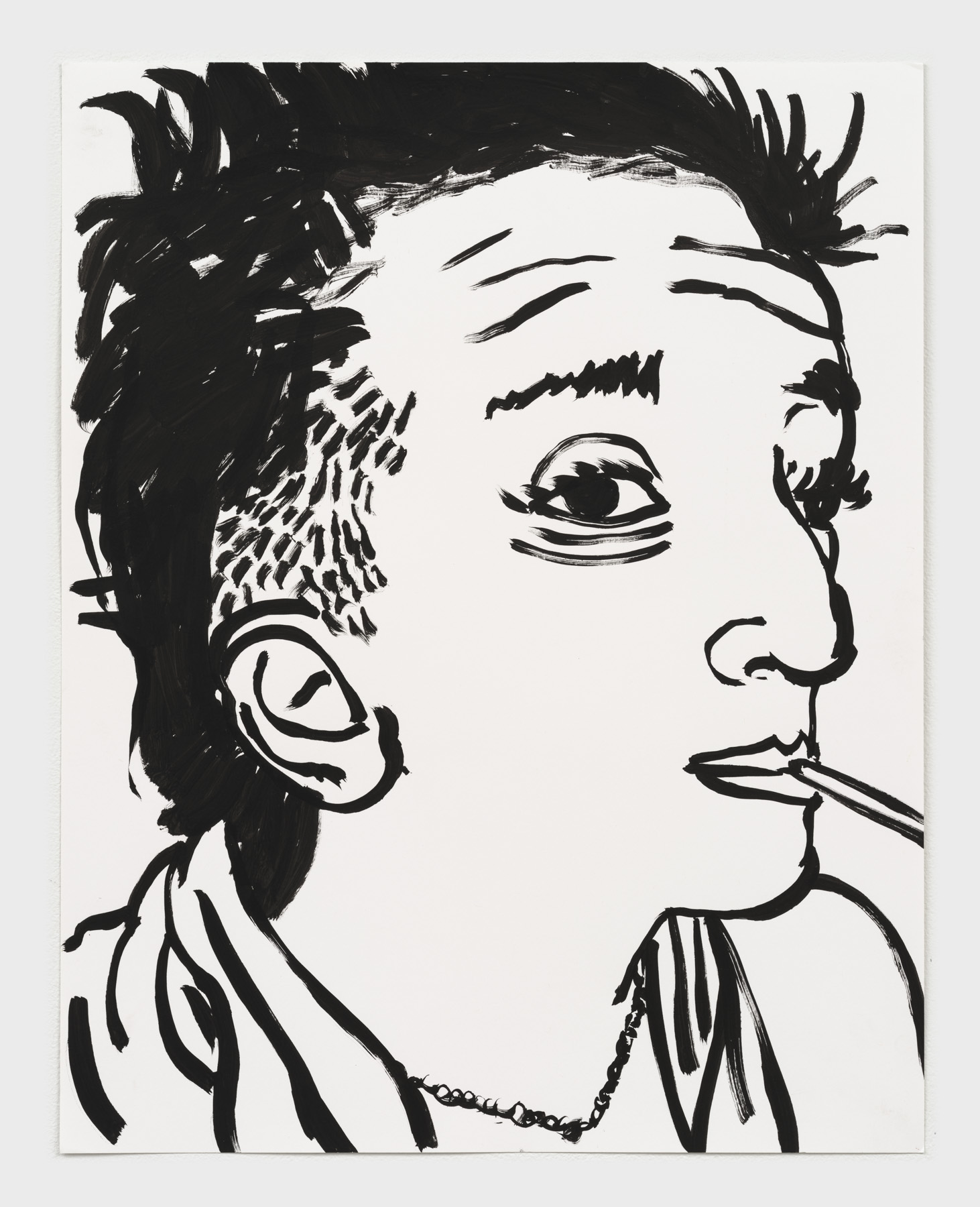 A Comedian, 2023, Sumi ink on paper, 24 x 19 in. (sold)