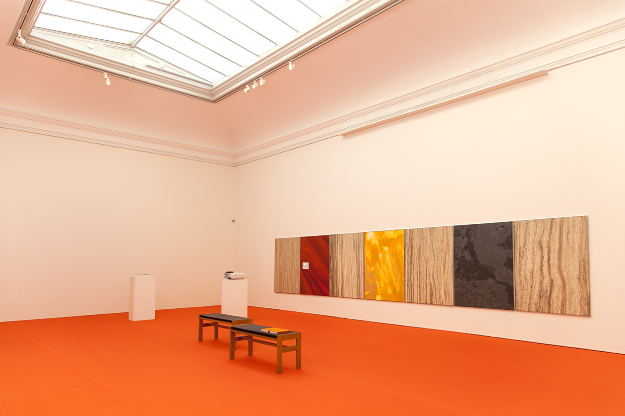 "Dimension Stone" paintings and projection, "Archive for a mountain", book by Marc Handelman 2014