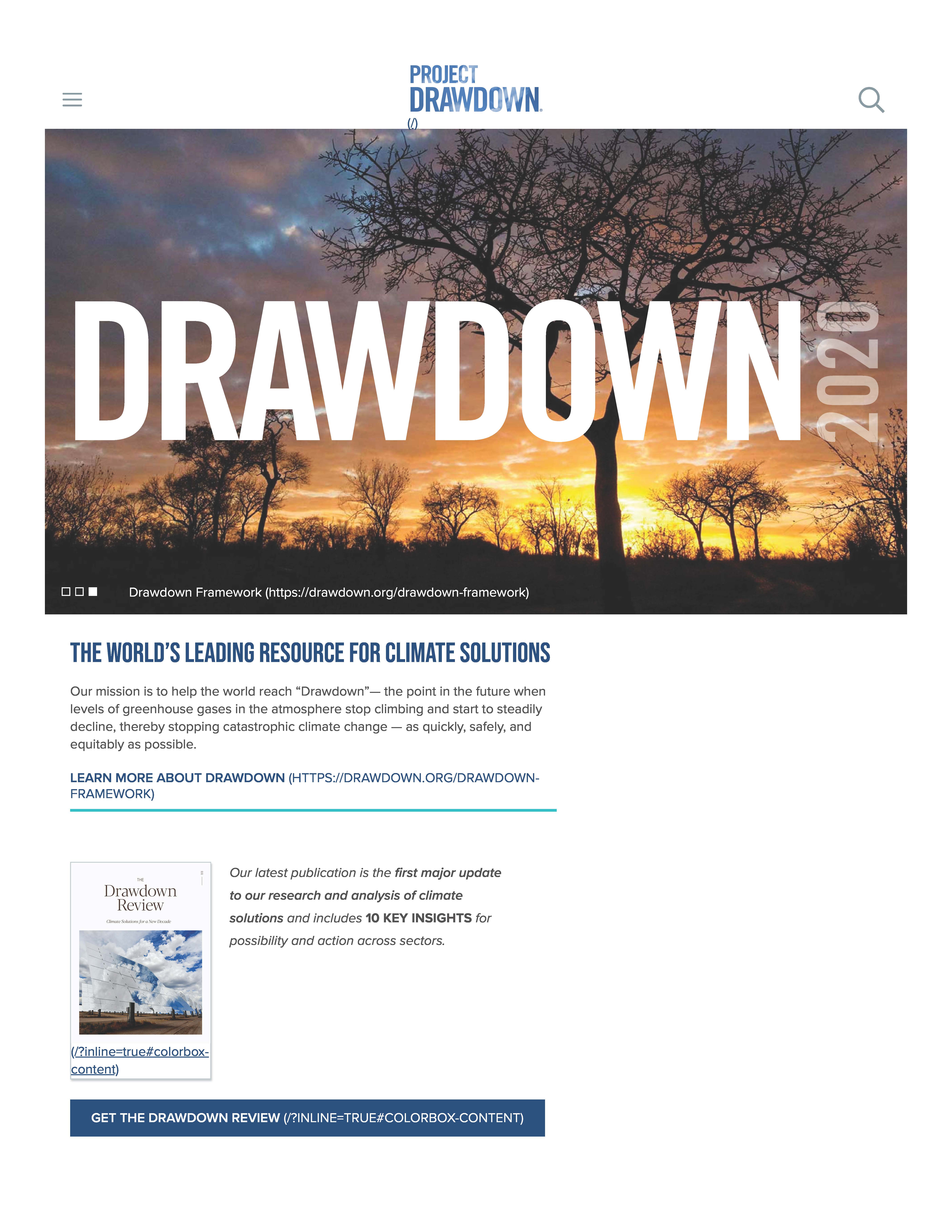 Project Drawdown. Especially the electricity sectors.