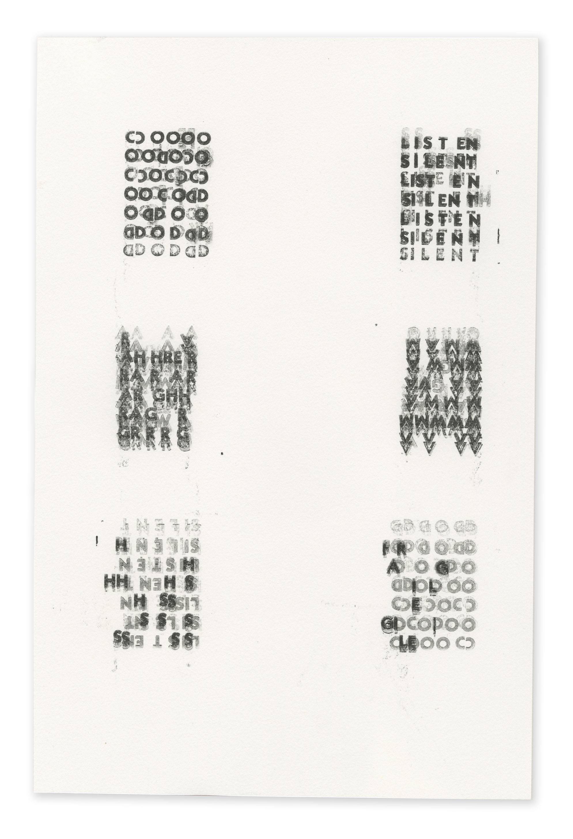 Listen Silent #1, 13x19 in, 2015