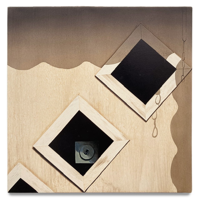 Astoria Door 2; Acrylic Paint on Panel; 12x12 inches