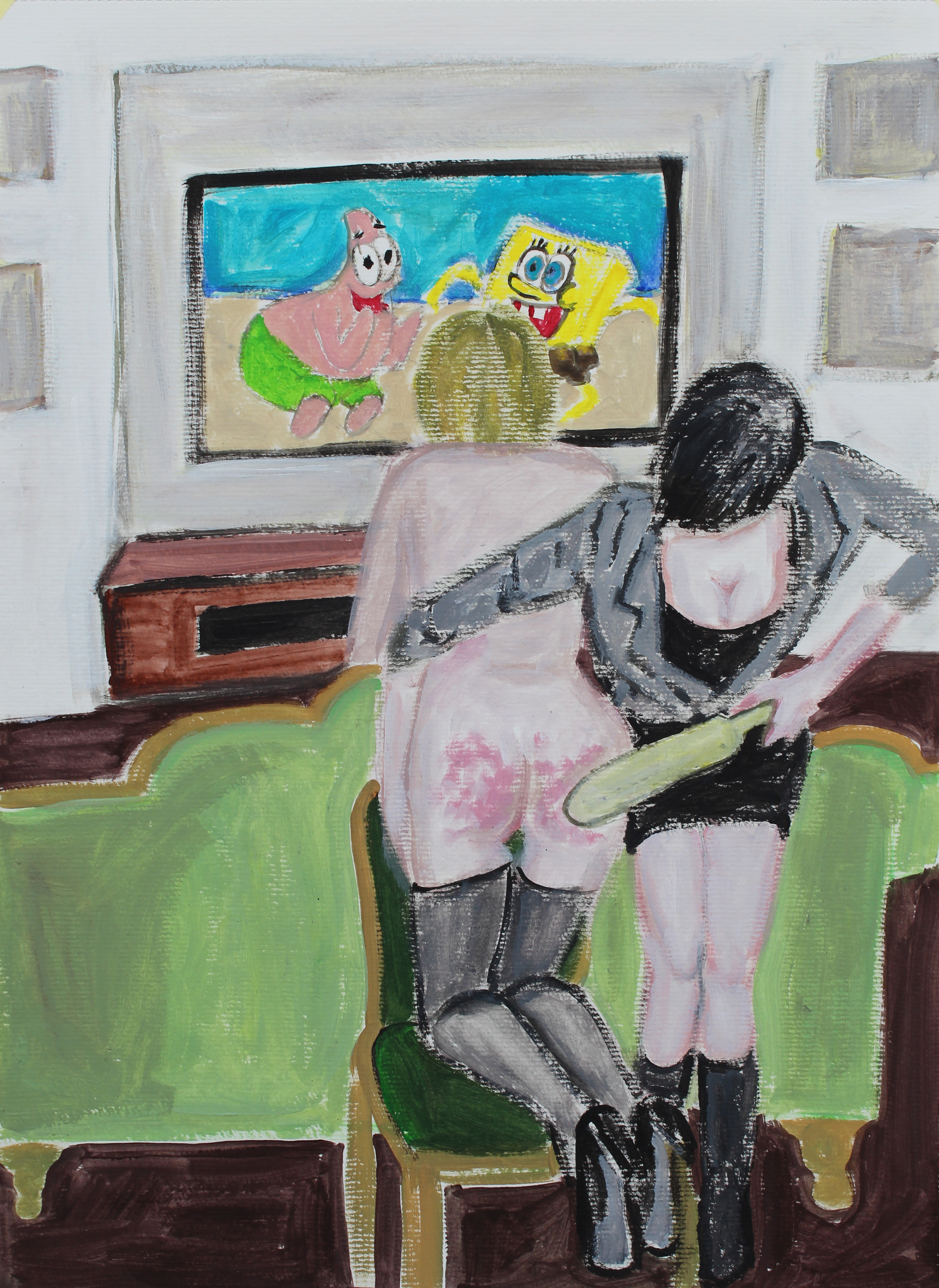 Punishment, A3, acrylic on paper, 2021