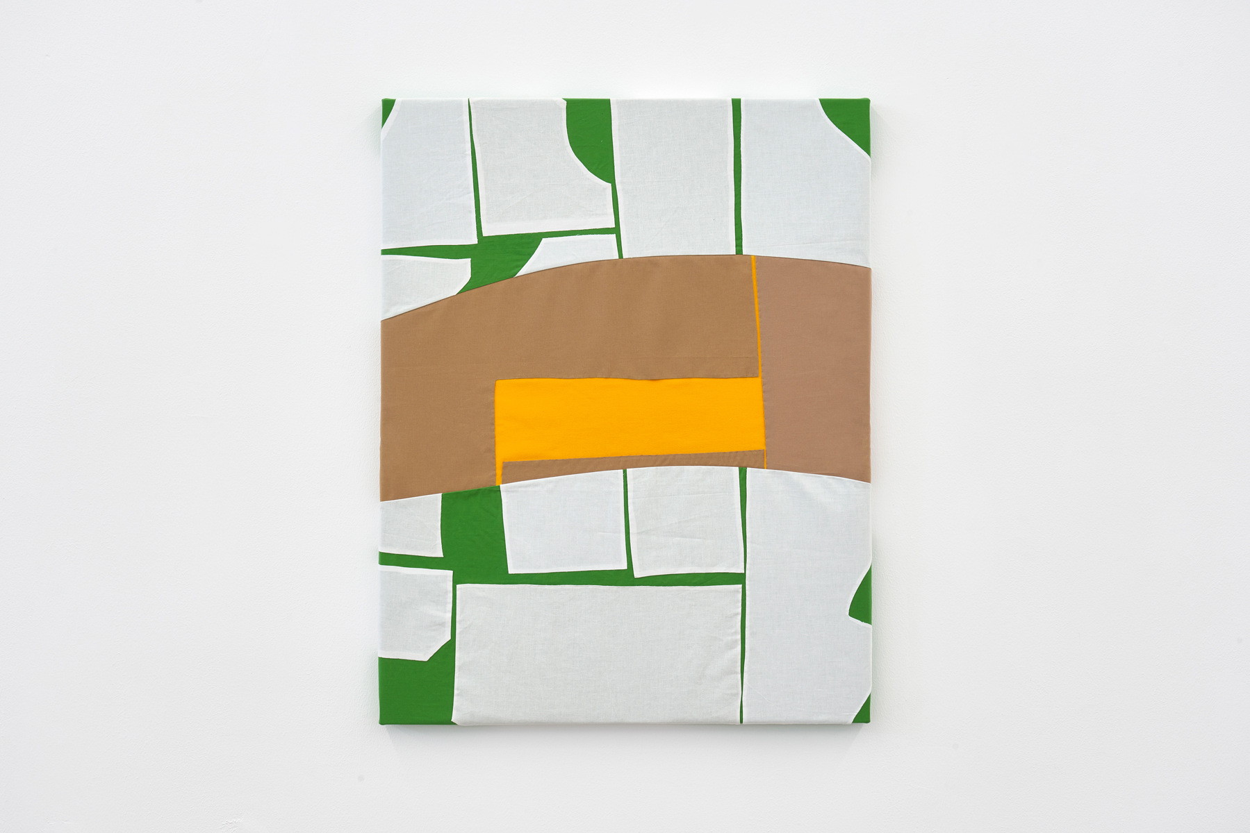 Gerda Scheepers, Inside altar (2021) | Fabric collage on canvas, 90 x 70 cm