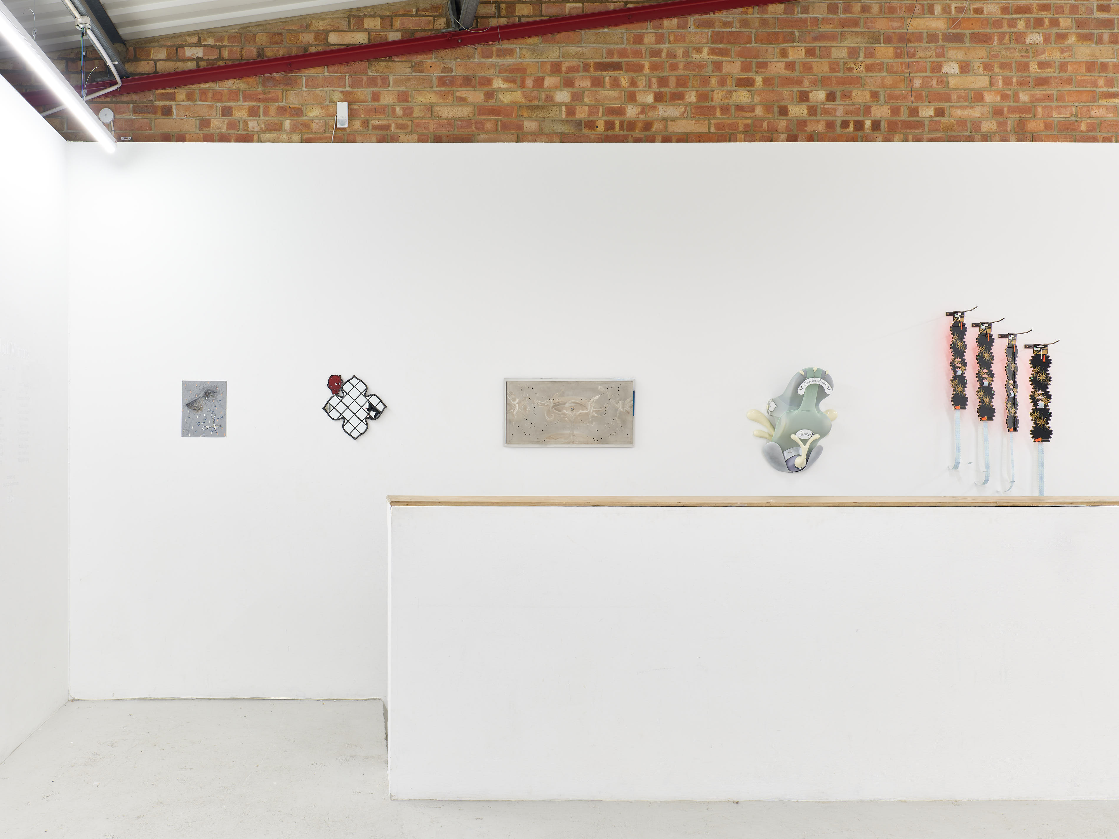 install shot of 'Hall of mirrors' curated by Georgia Stephenson for PLOP residency