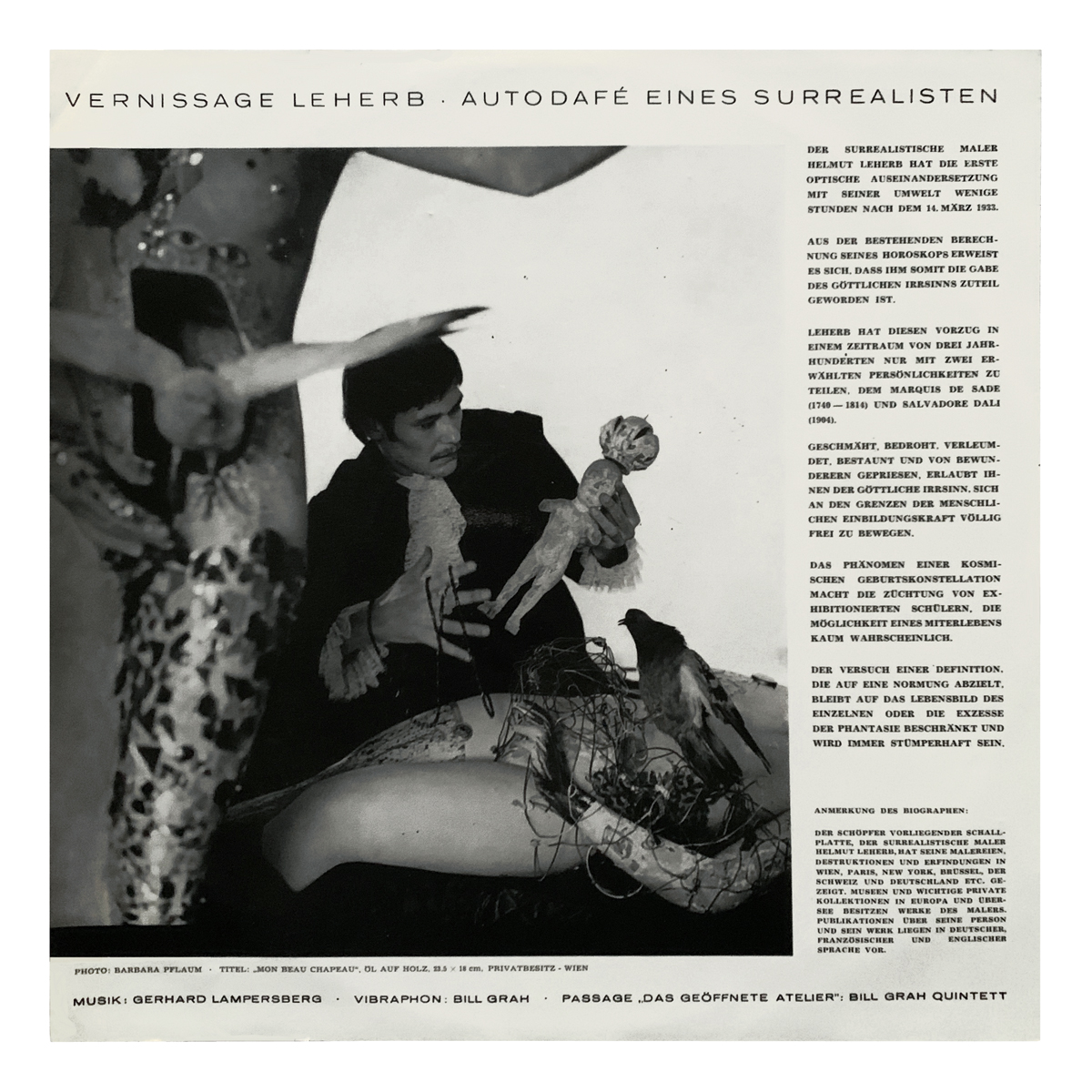 Preiser Records UNIKUM 999 Helmut Leherb / Boy Gobert - Autodafé eines Surrealisten Bill Grah Quintett Gerhard Lampersberg | Boy Gobert | Helmut Leherb | Bill Grah Design: Helmut Leherb (artwork)