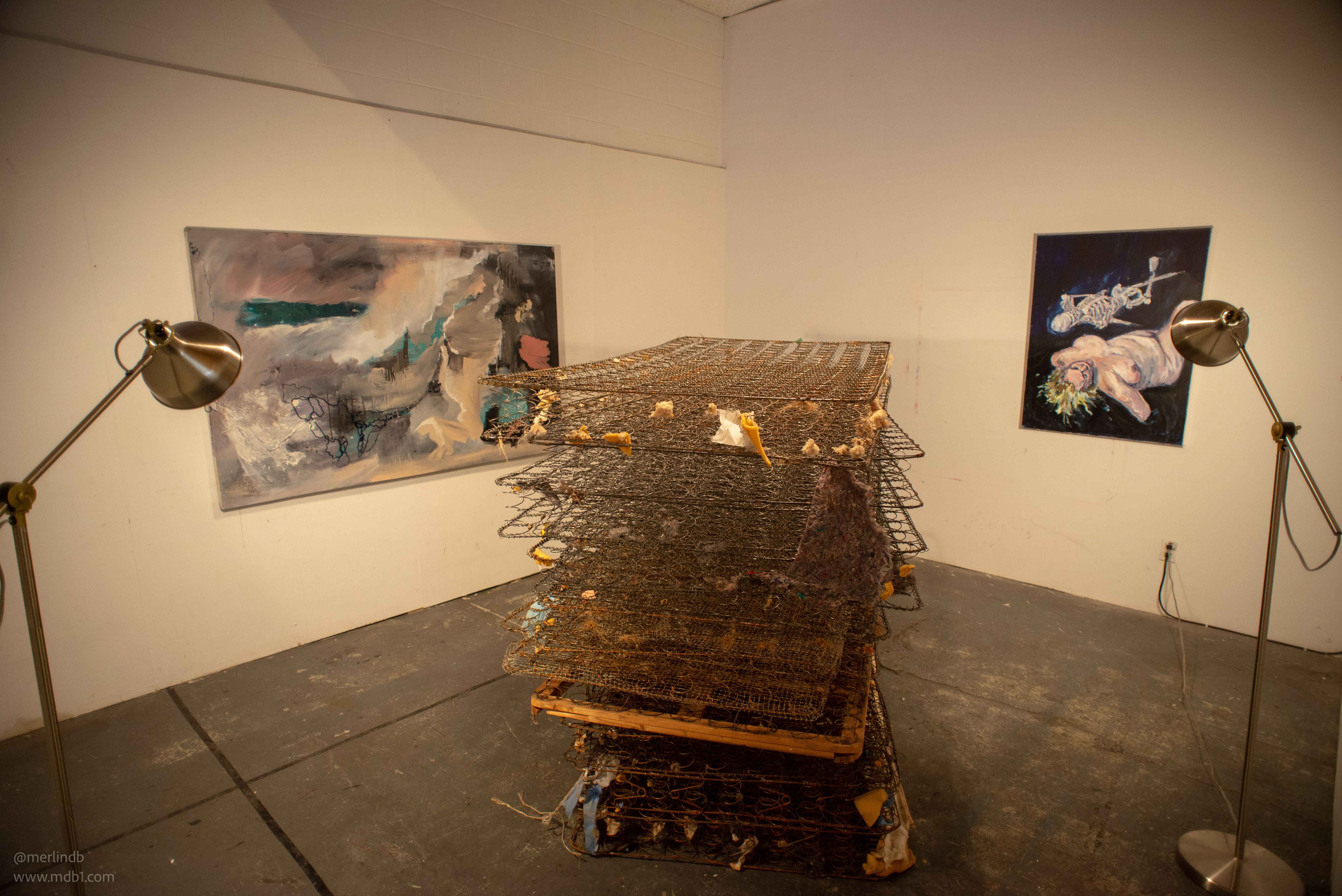 Hana Elmisry (Painting), Jaime Pattison (sculpture) and Anastasiya Sokolyk (Painting)