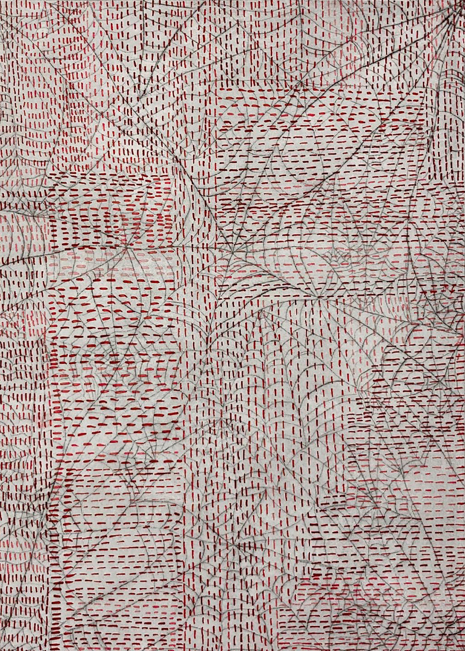 Untitled, 2021, Ink drawing on drypoint etching. 15x20 cm