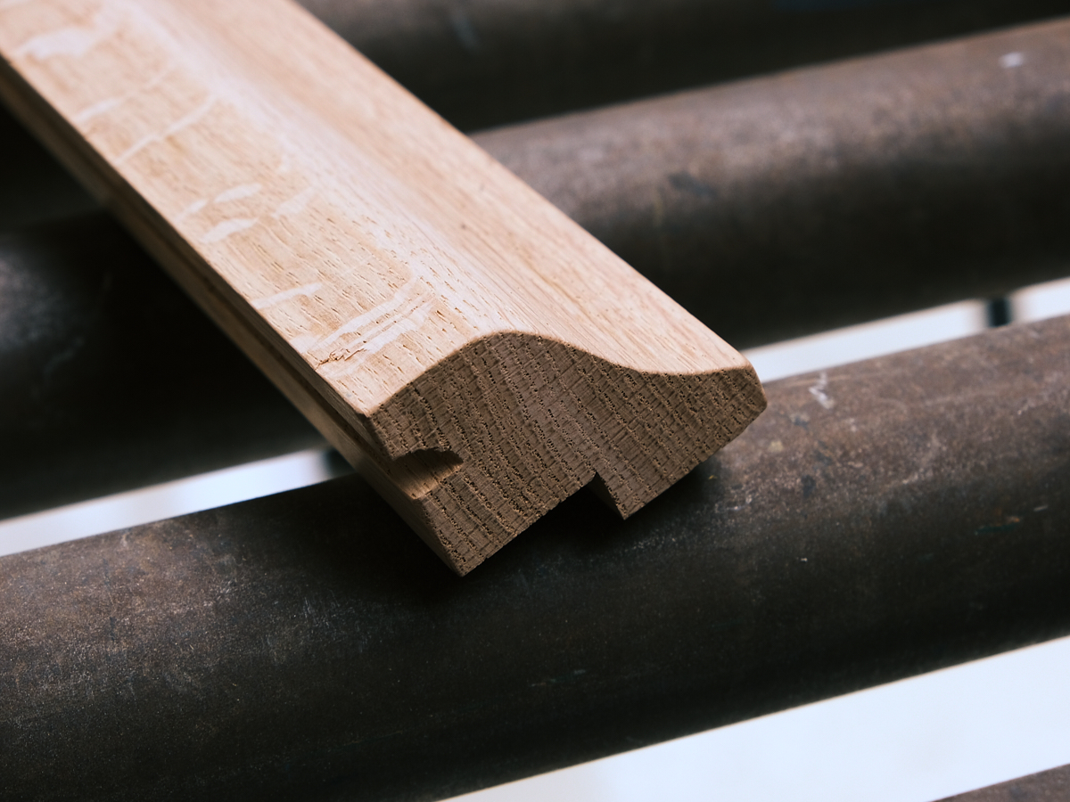 Le profil de la traverse et la goutte d'eau après usinage. 