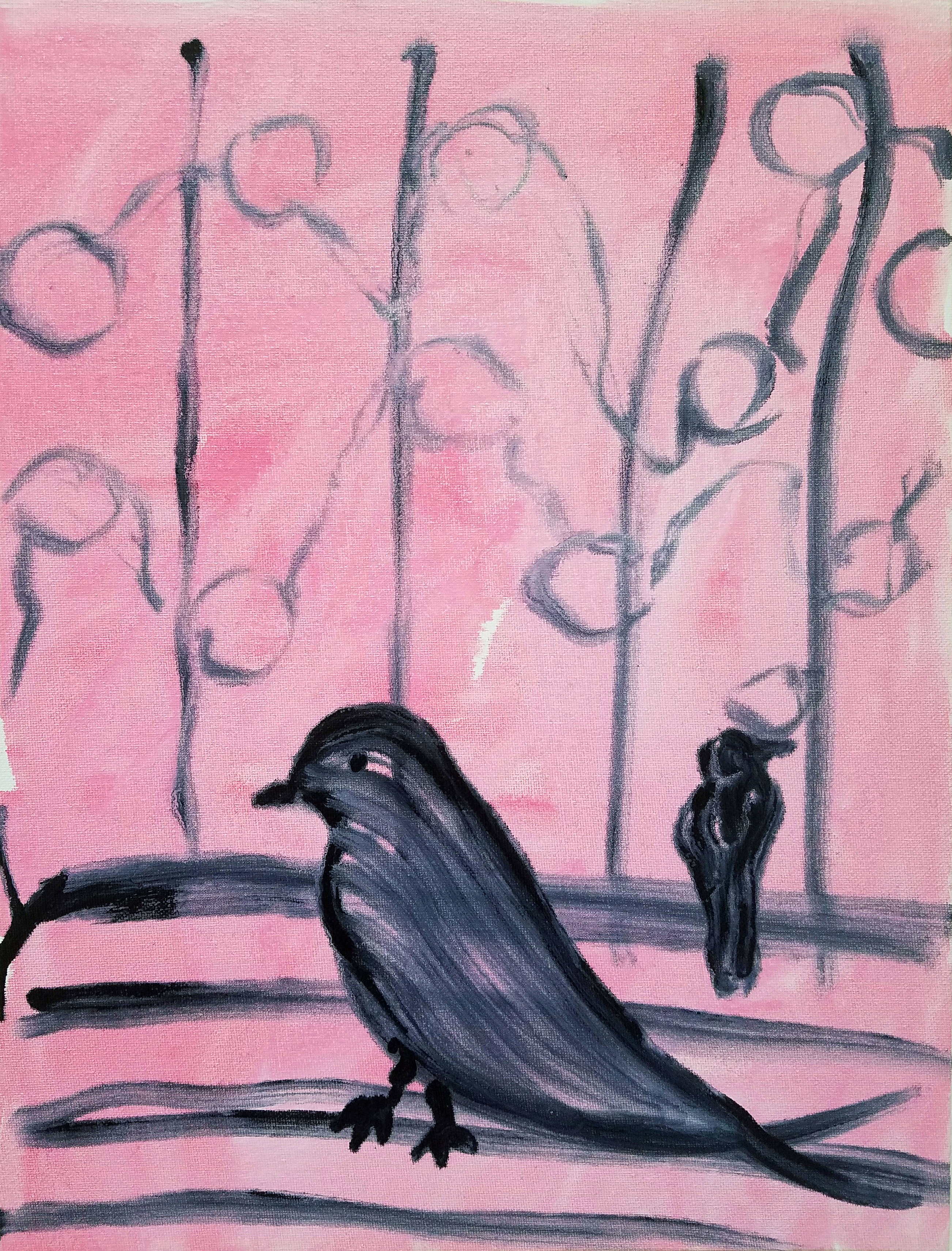 Birds, 2016Oil on board16 x 12 in.41 x 30.5 cm