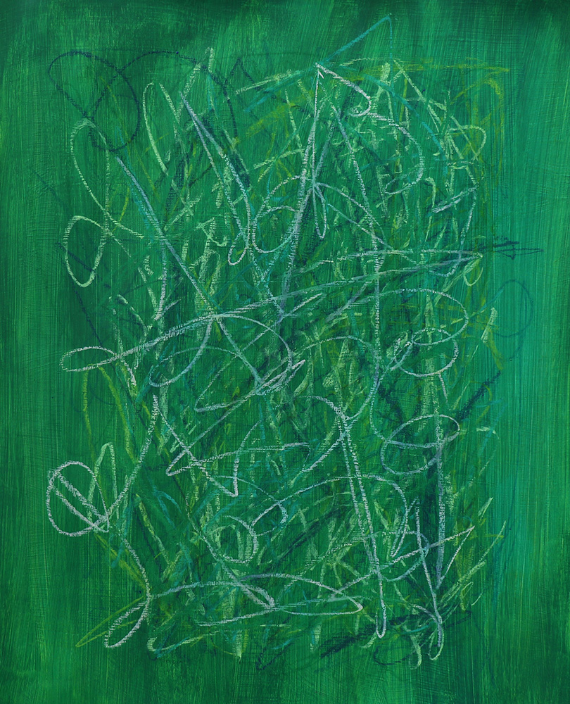 UntitledAcrylic, Pastels, Colored Pencils, and Crayon on Smooth Paper 19x24" 