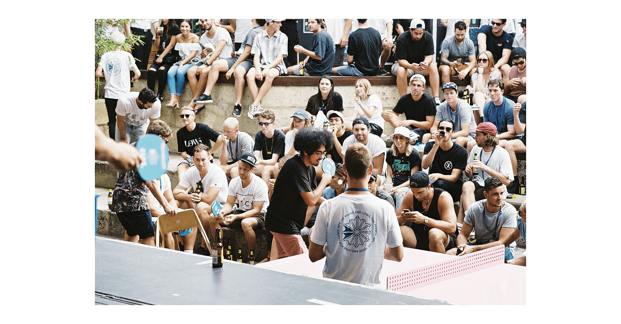 The ICON by POPP. A weatherproof, permanent and colourful outdoor table tennis table by POPP.