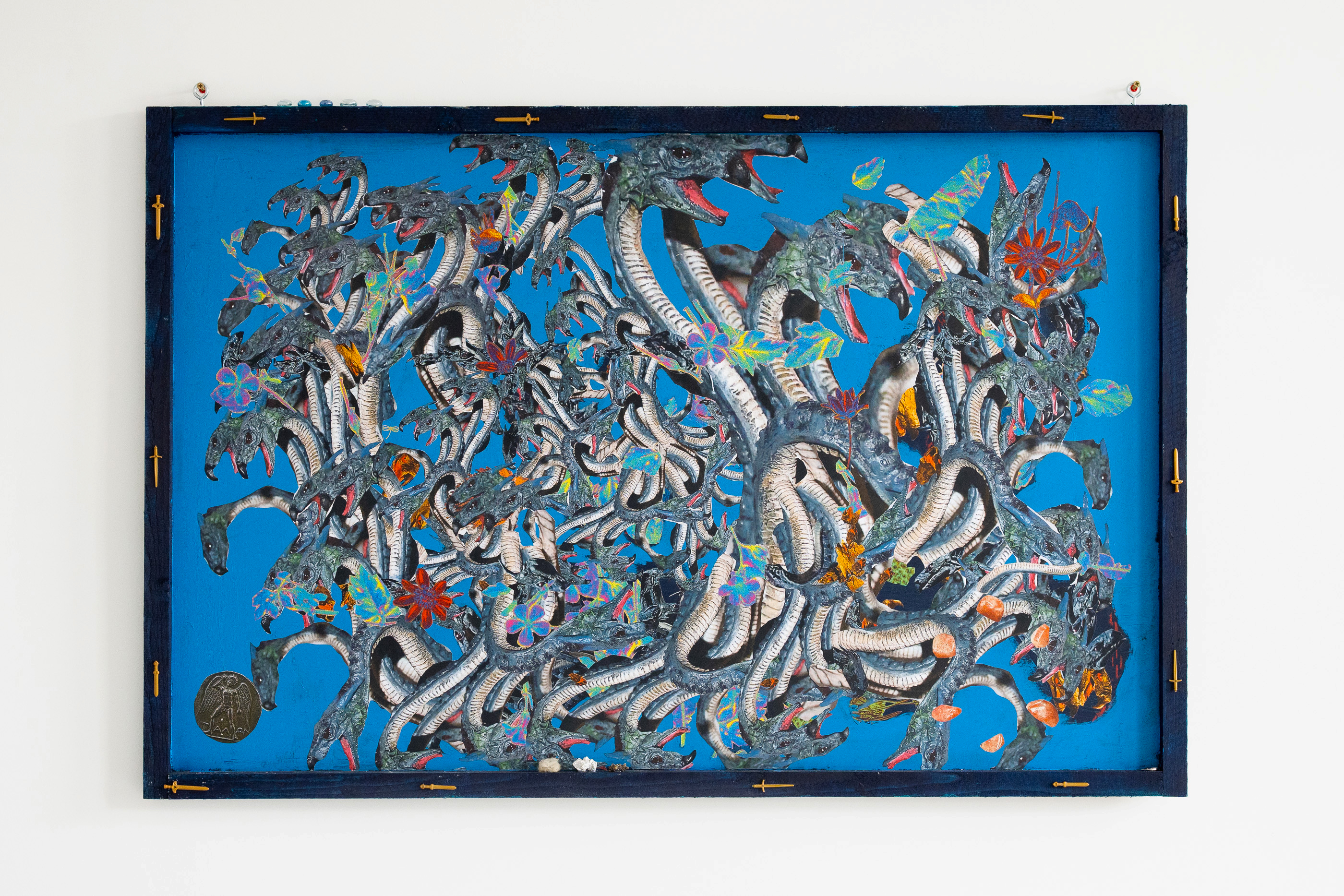 Tayler Fisher - Hydra Full - Trace Gallery - Surface Series Signs - Painting collage assemblage