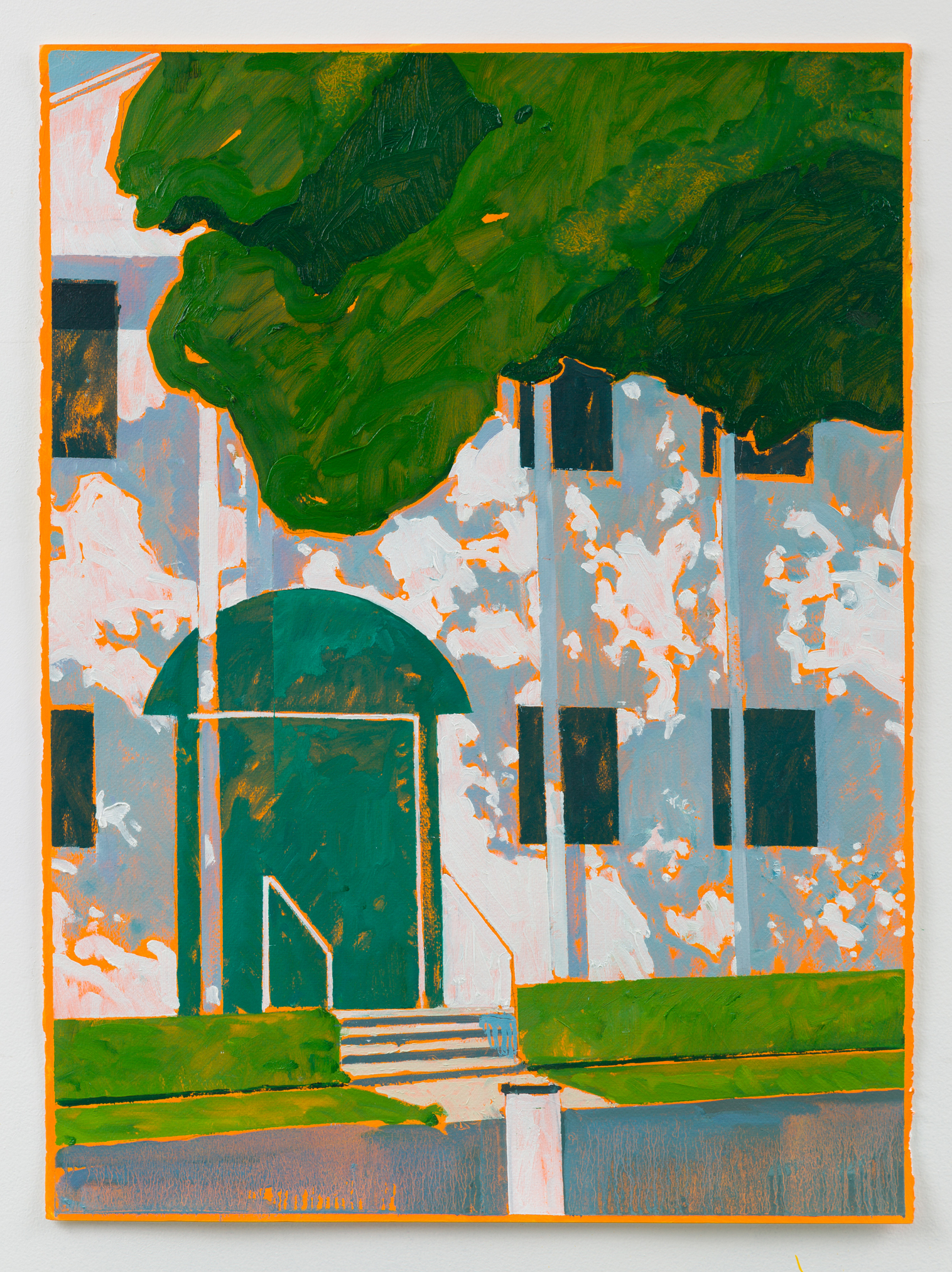 "Shadow" oil on paper, 30 x 22 in., 2022