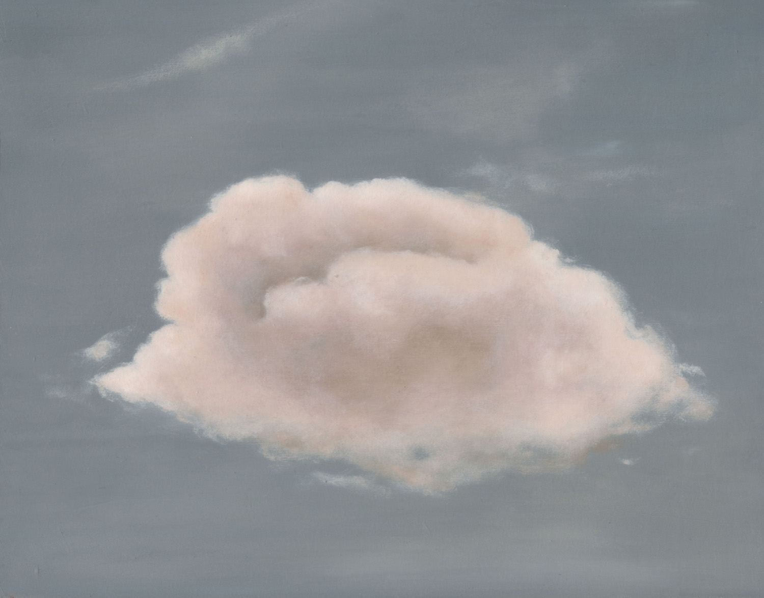 Cloud Party 3, Oil and Cold Wax Medium on Board, 2019