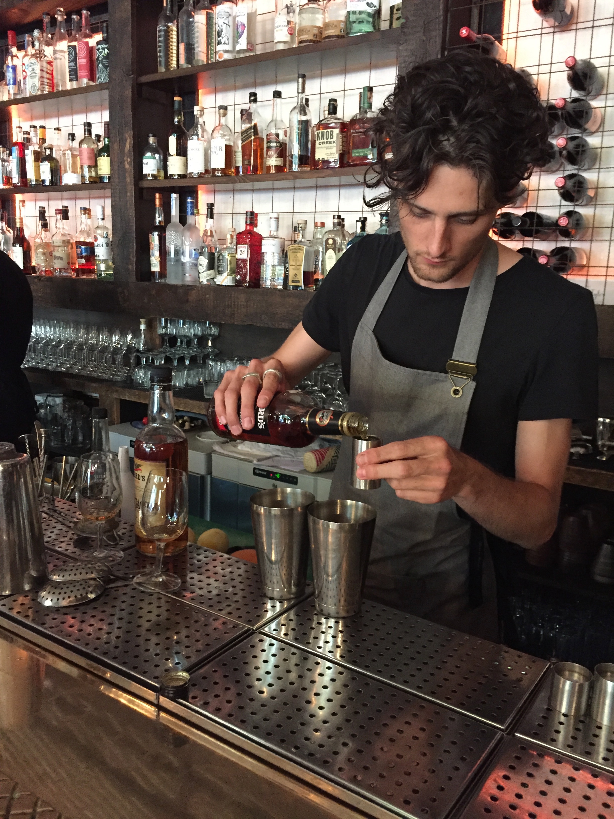 Sam puts his twist on the Jack Rose at Sagre and Wild
