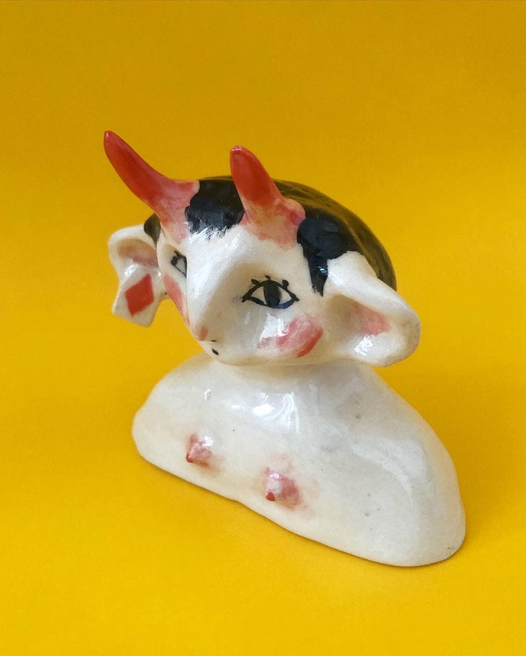 Human-goat, ceramics, 2021