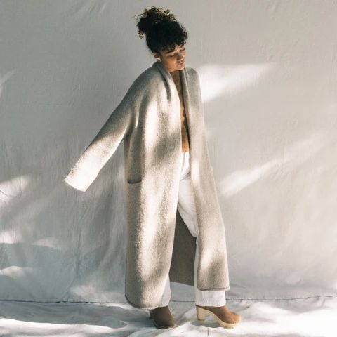 lauren manoogian long shawl cardigan