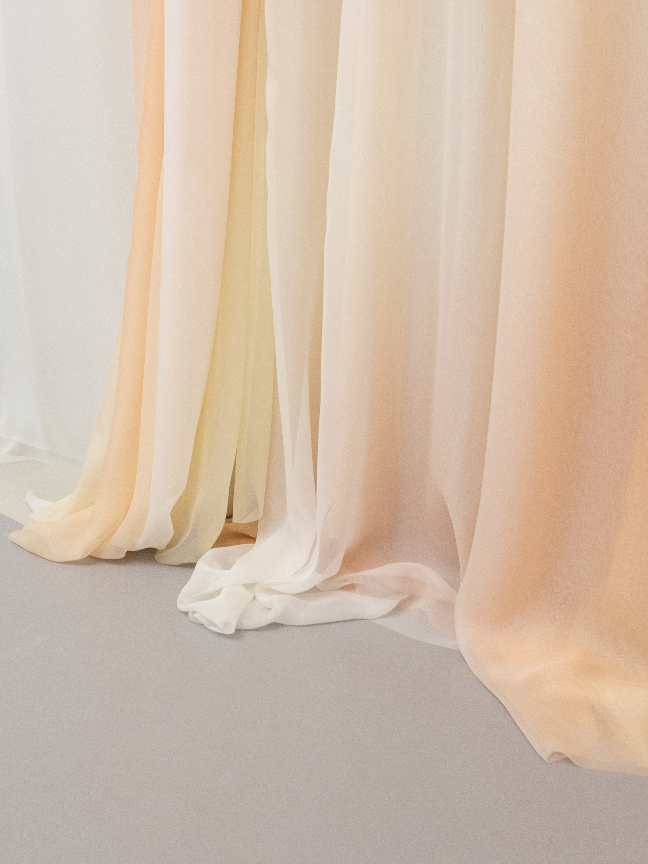 How to drape a glass of milk and a peach, detail.