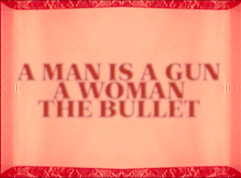 A man is a gun a woman the bullet