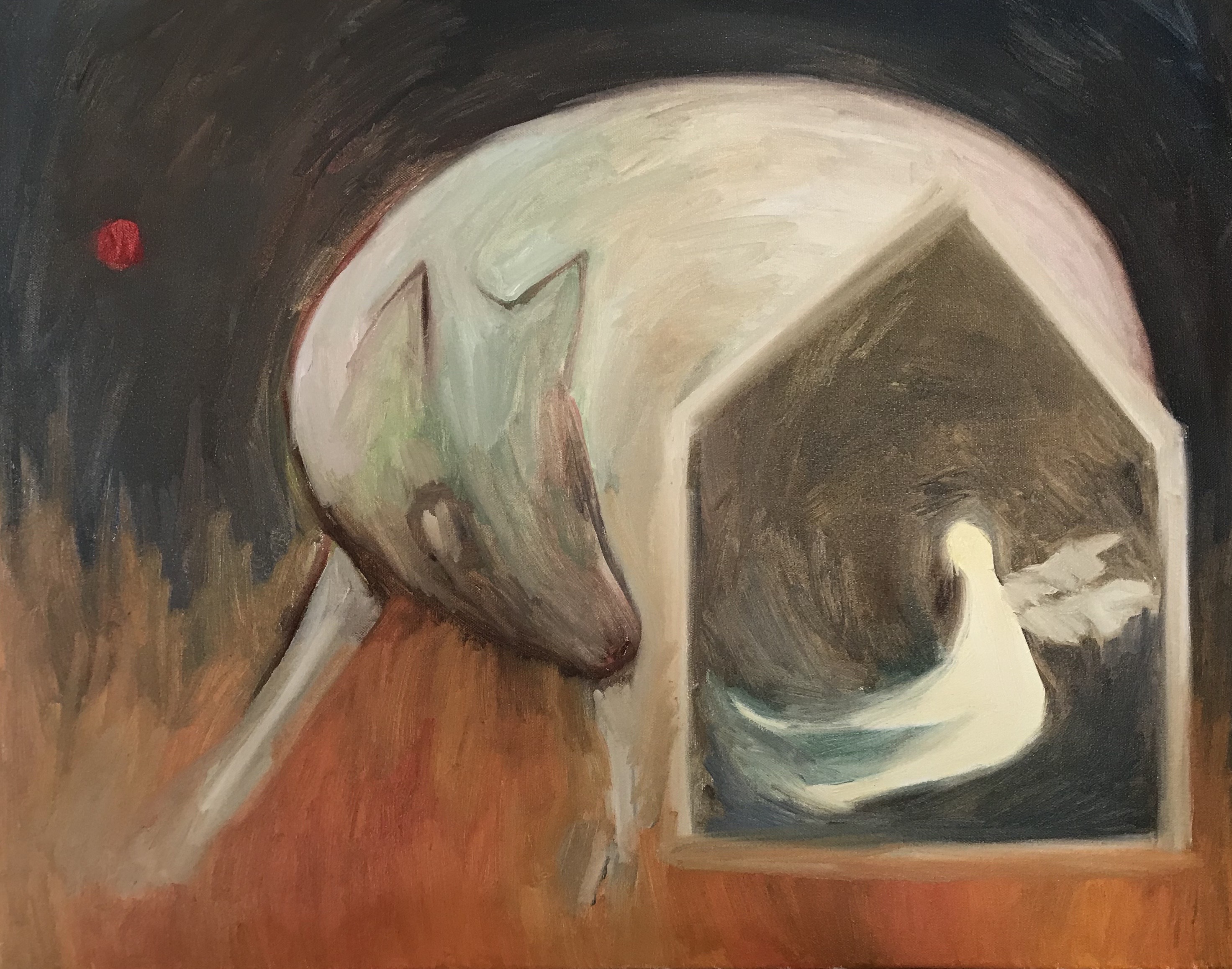 Hide and Seek, 2020. Oil on canvas, 22"x28".