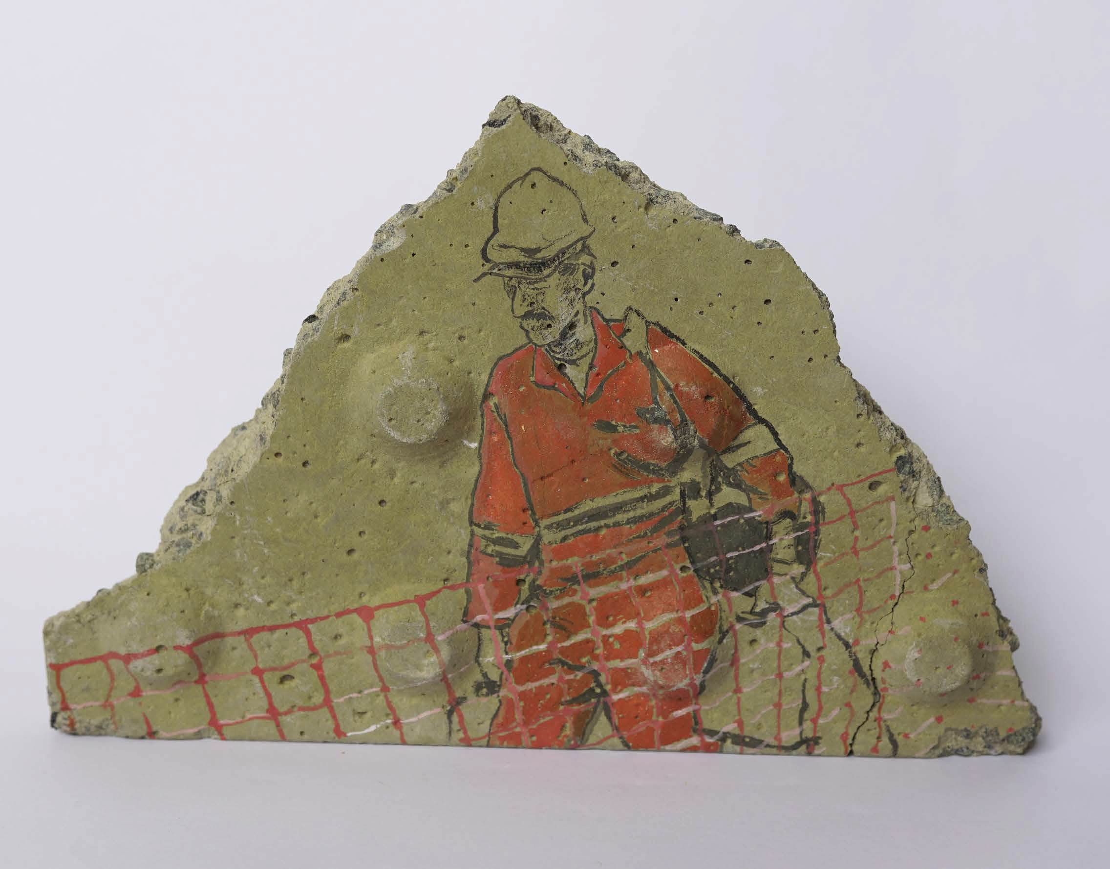 SEM TÍTULO, NANQUIM E ACRÍLICA SOBRE PISO TÁTIL, 17X13X2CM, 2019