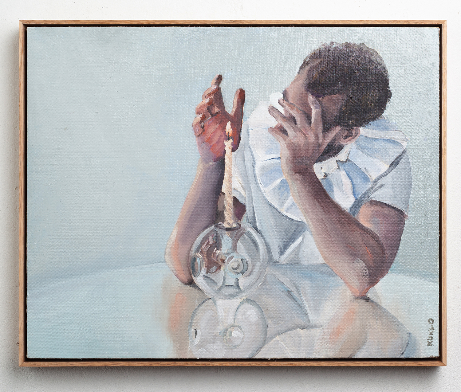 "Thinker", 41x33cm, Oil on canvas, 2024