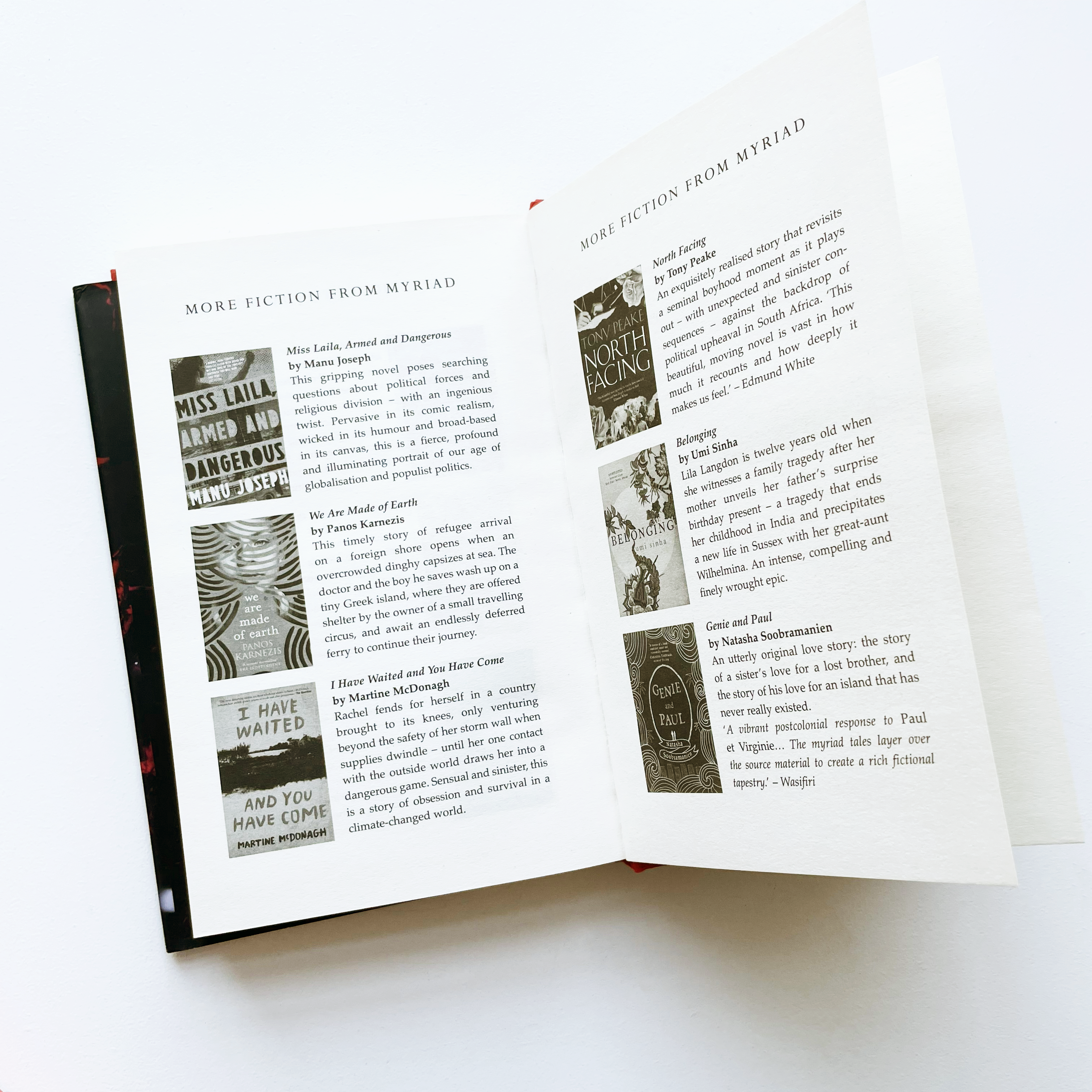 Your Still Beating Heart hardback (2020), end matter promo design