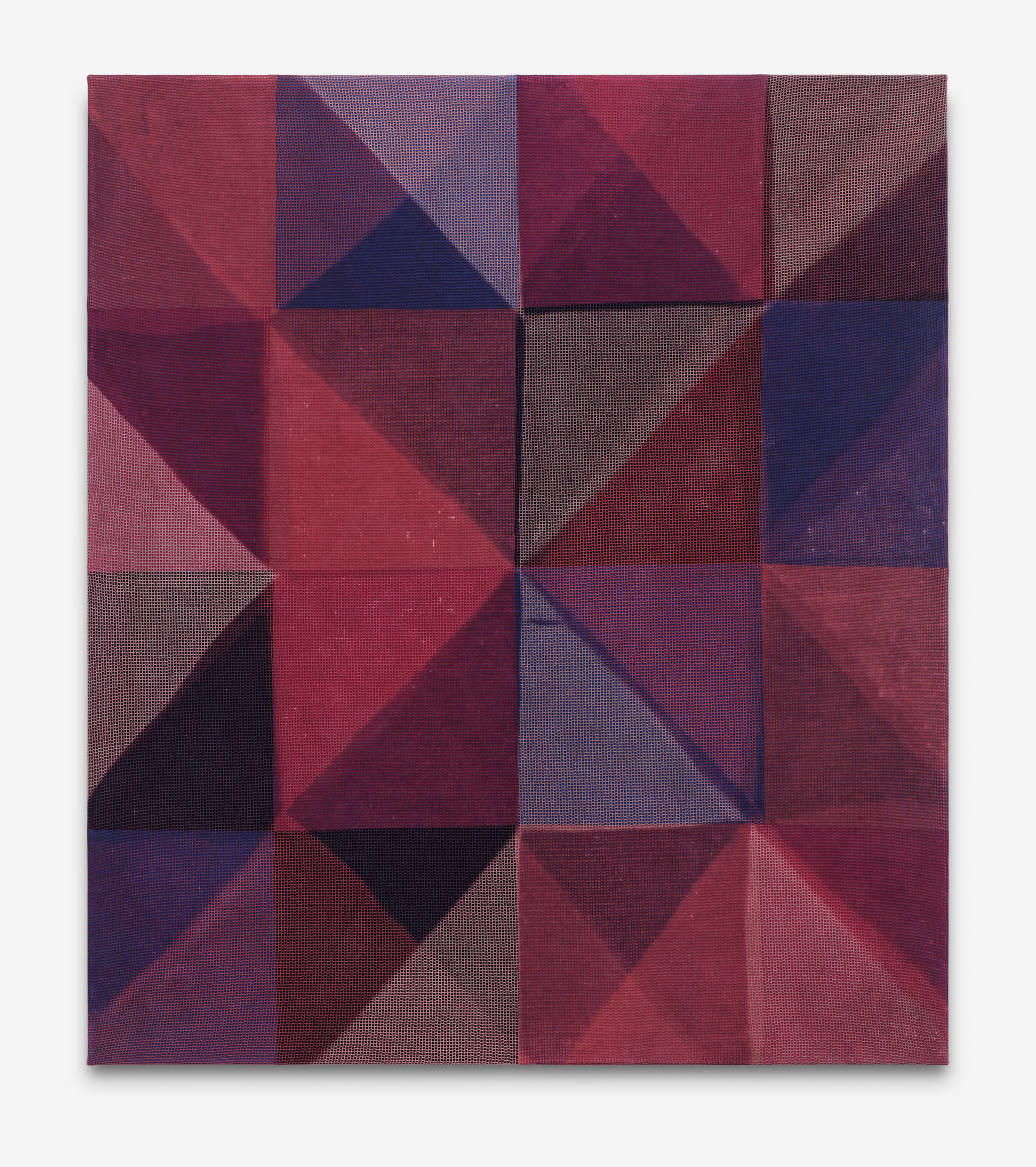 untitled, 115x100cm, bleach and dye on mesh fabric, 2019