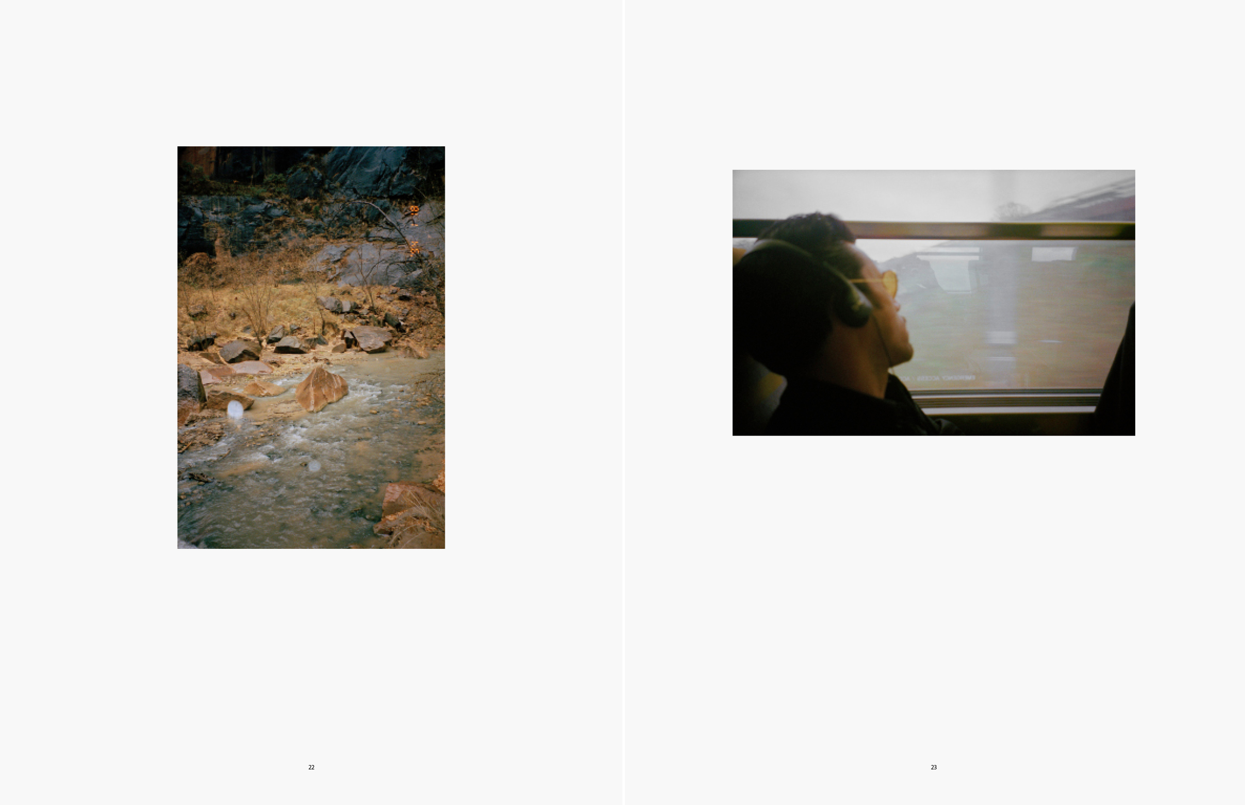 Zion Park, Utah; Jordan, train from Paris