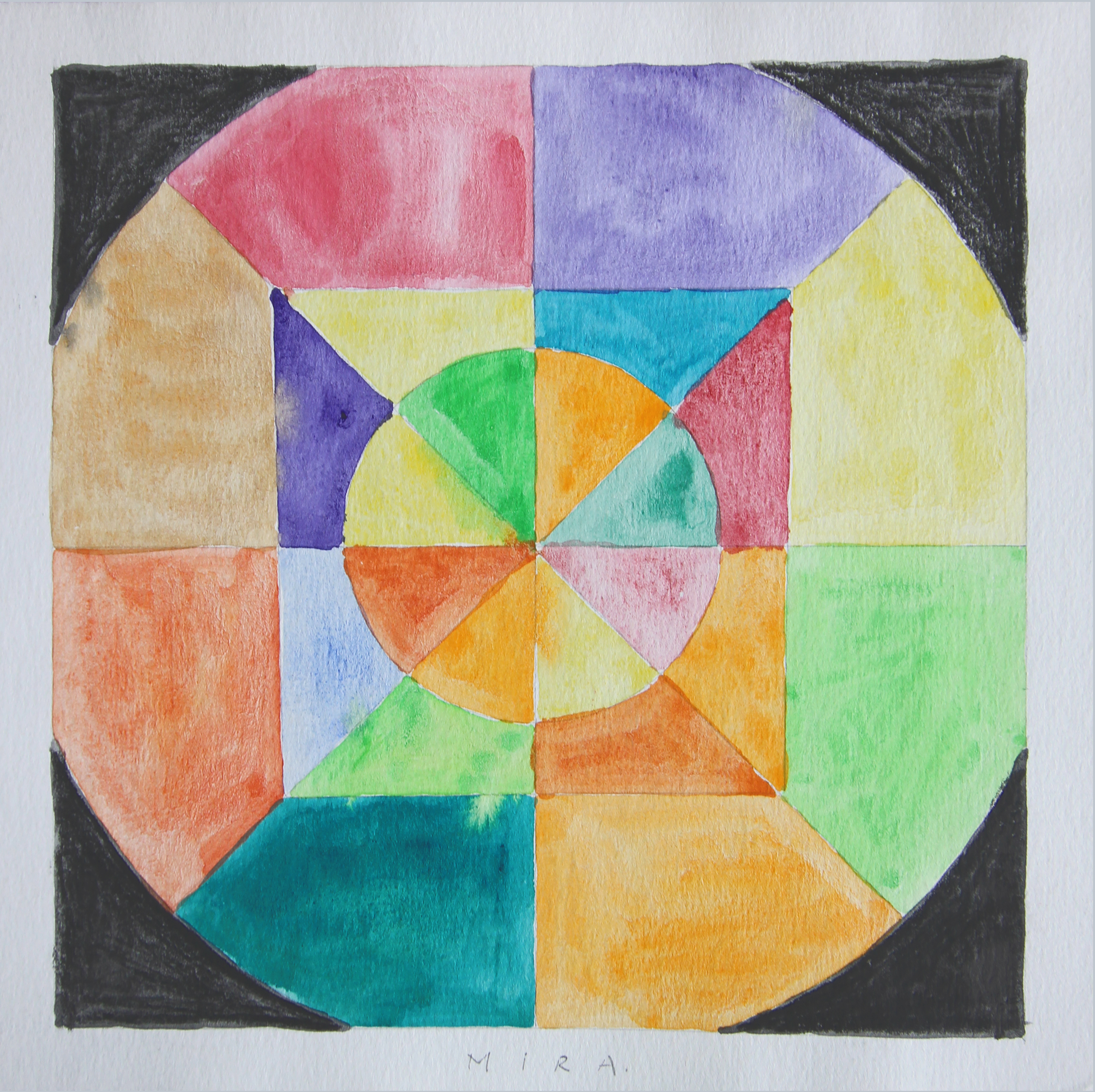 Sin título, 1997. Acuarela sobre papel, 21,6 x 21,6 cm.