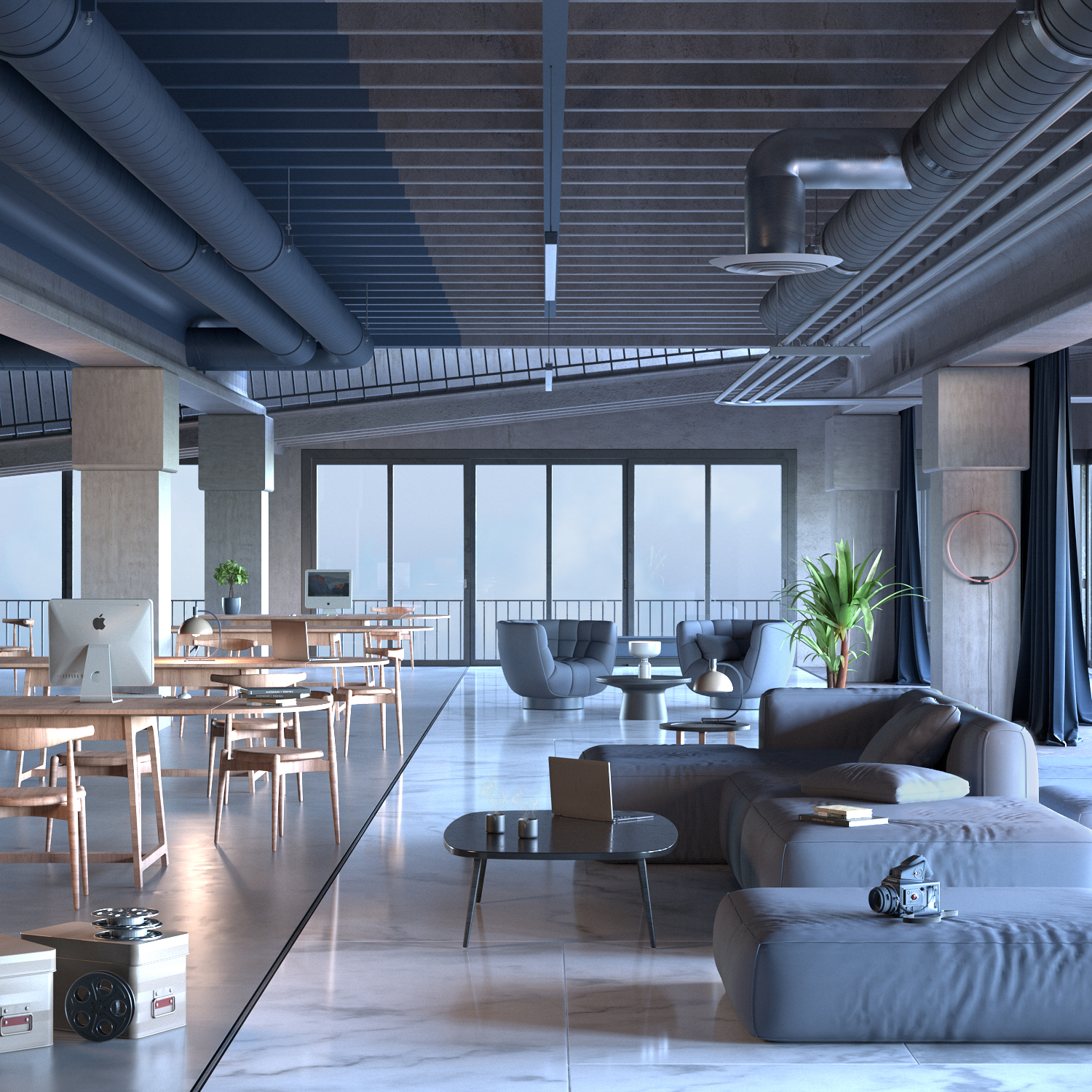 interior view of co-working space