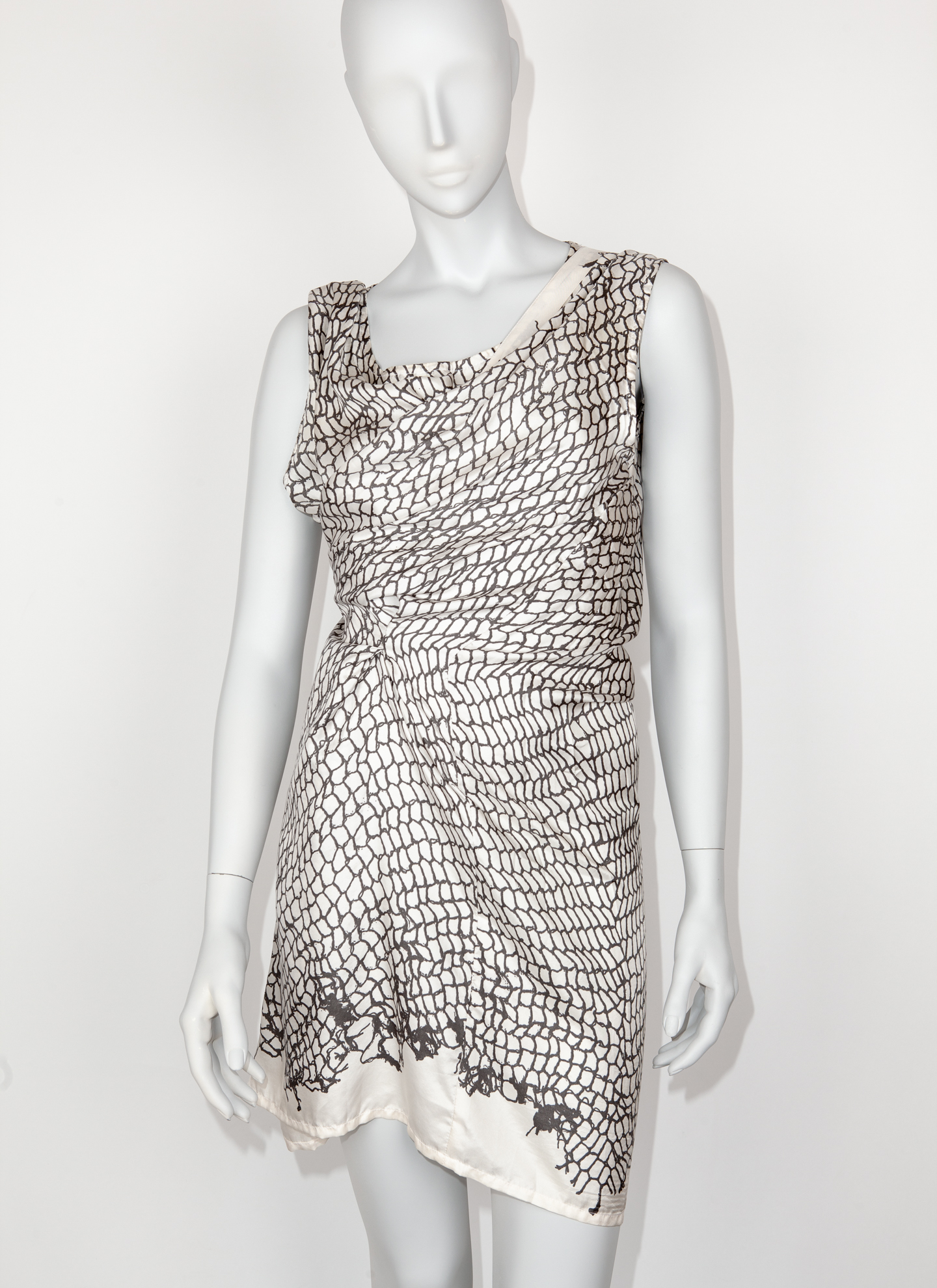 ANN DEMEULEMEESTER SILK SHIFT DRESS S/S 2001 - ninetwofive