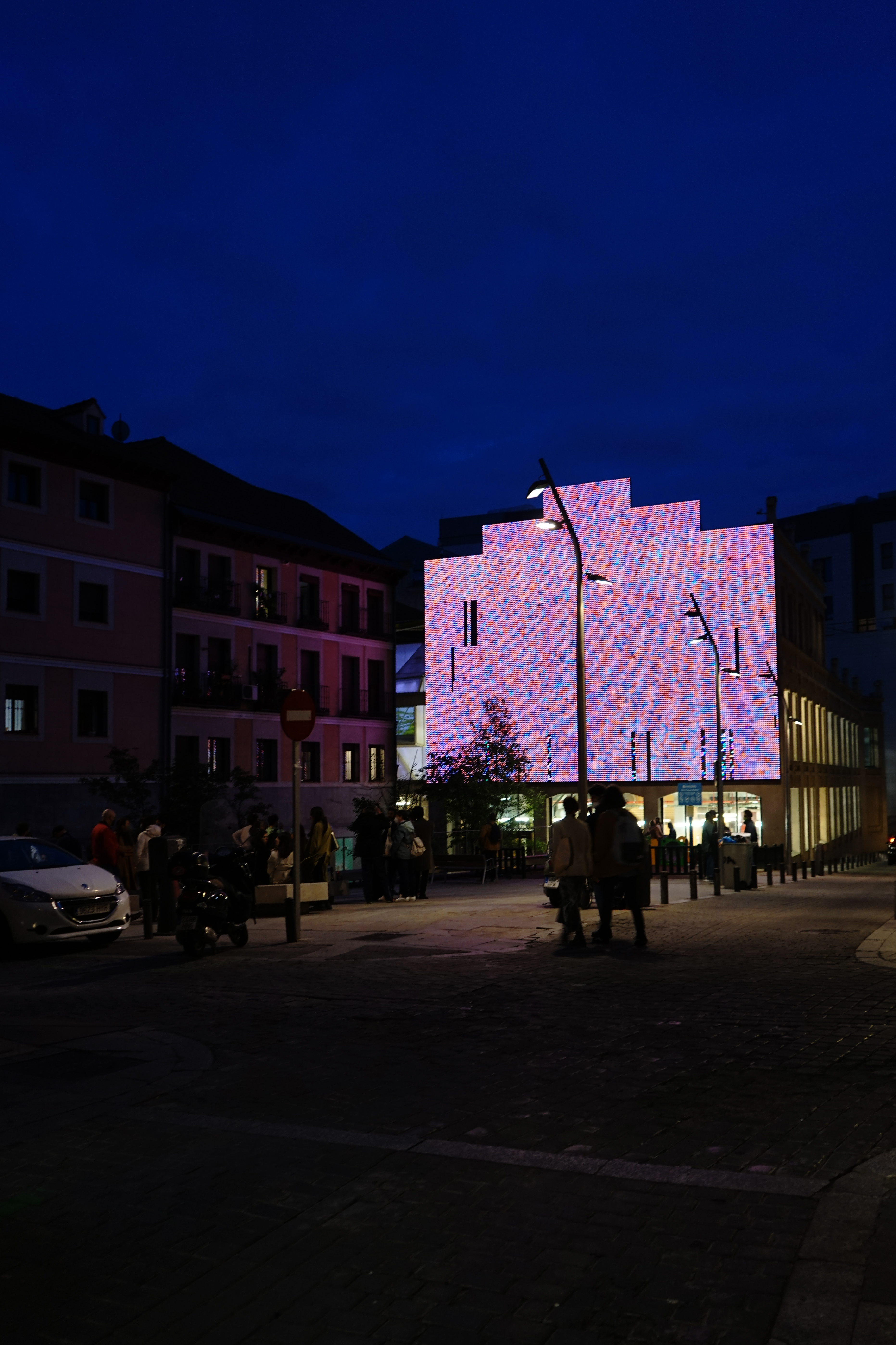 Digital sunset being displayed at MediaLab Prado
