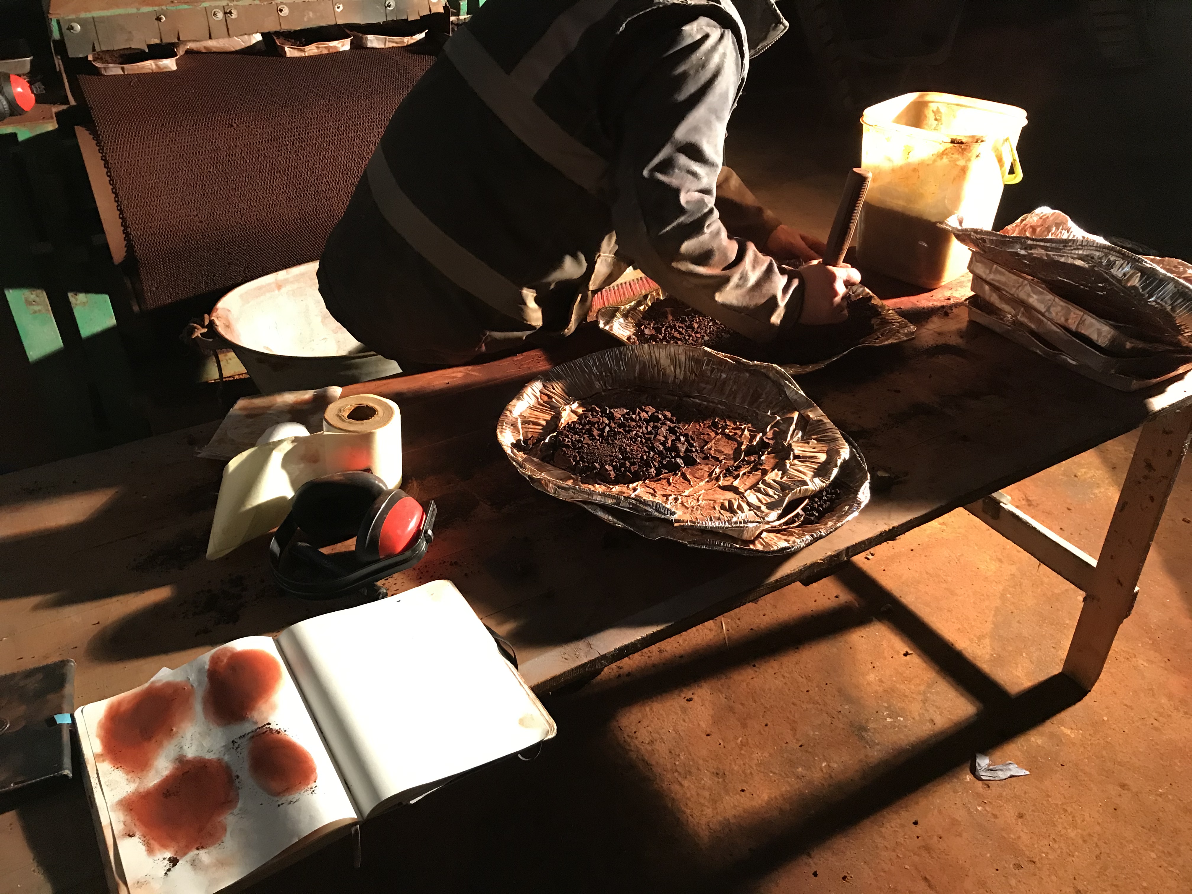 Ochre burning and preparation