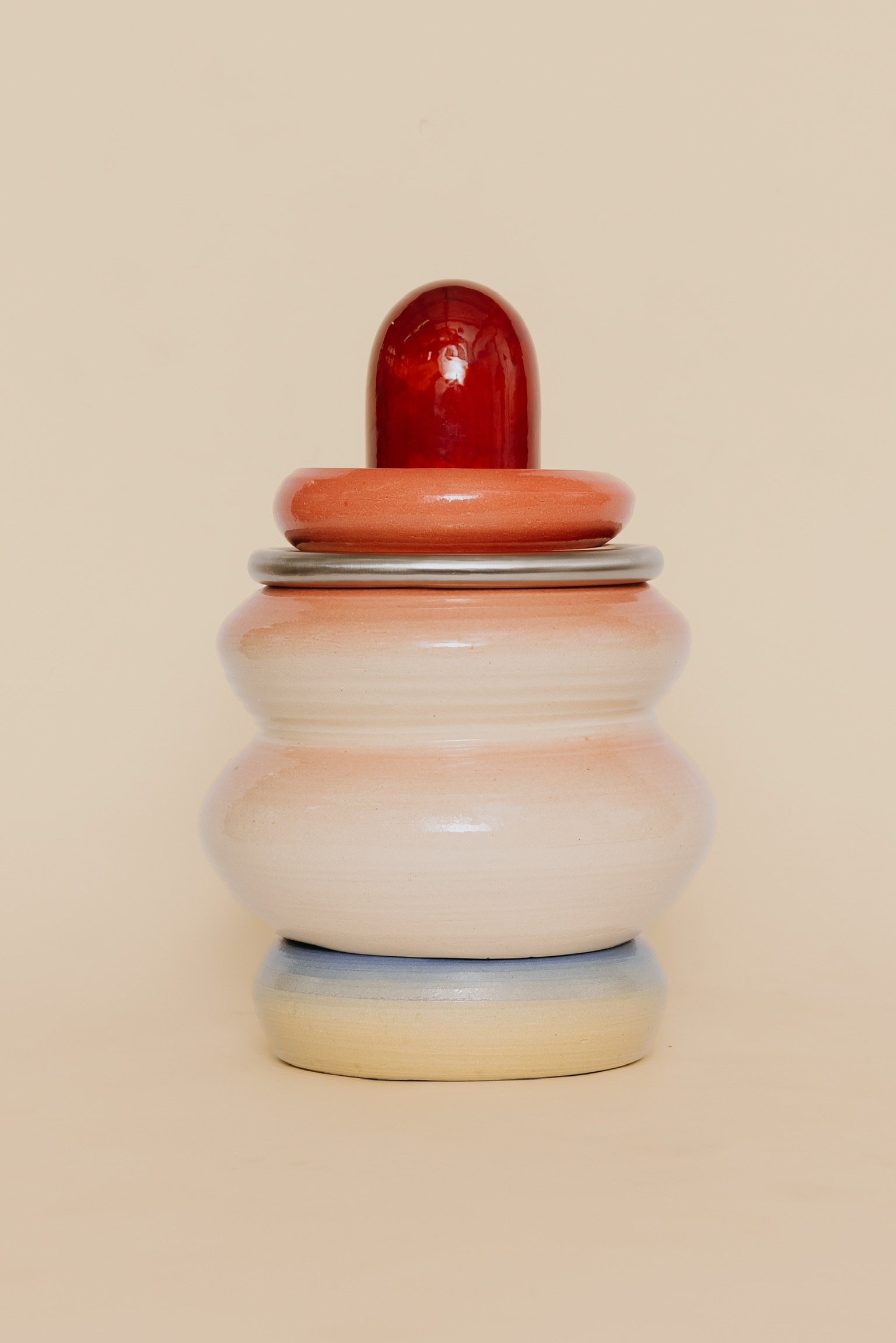 KH-03-01, 2024H 600mm X W 400m Stoneware and Stainless Steel