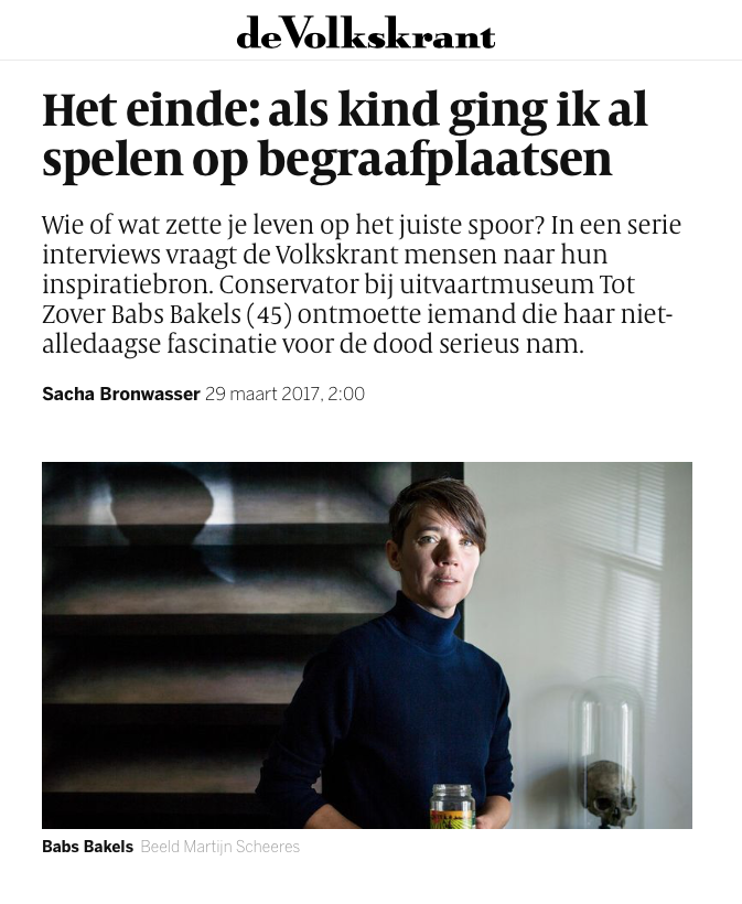 29/03/2017 Interview De Volkskrant
