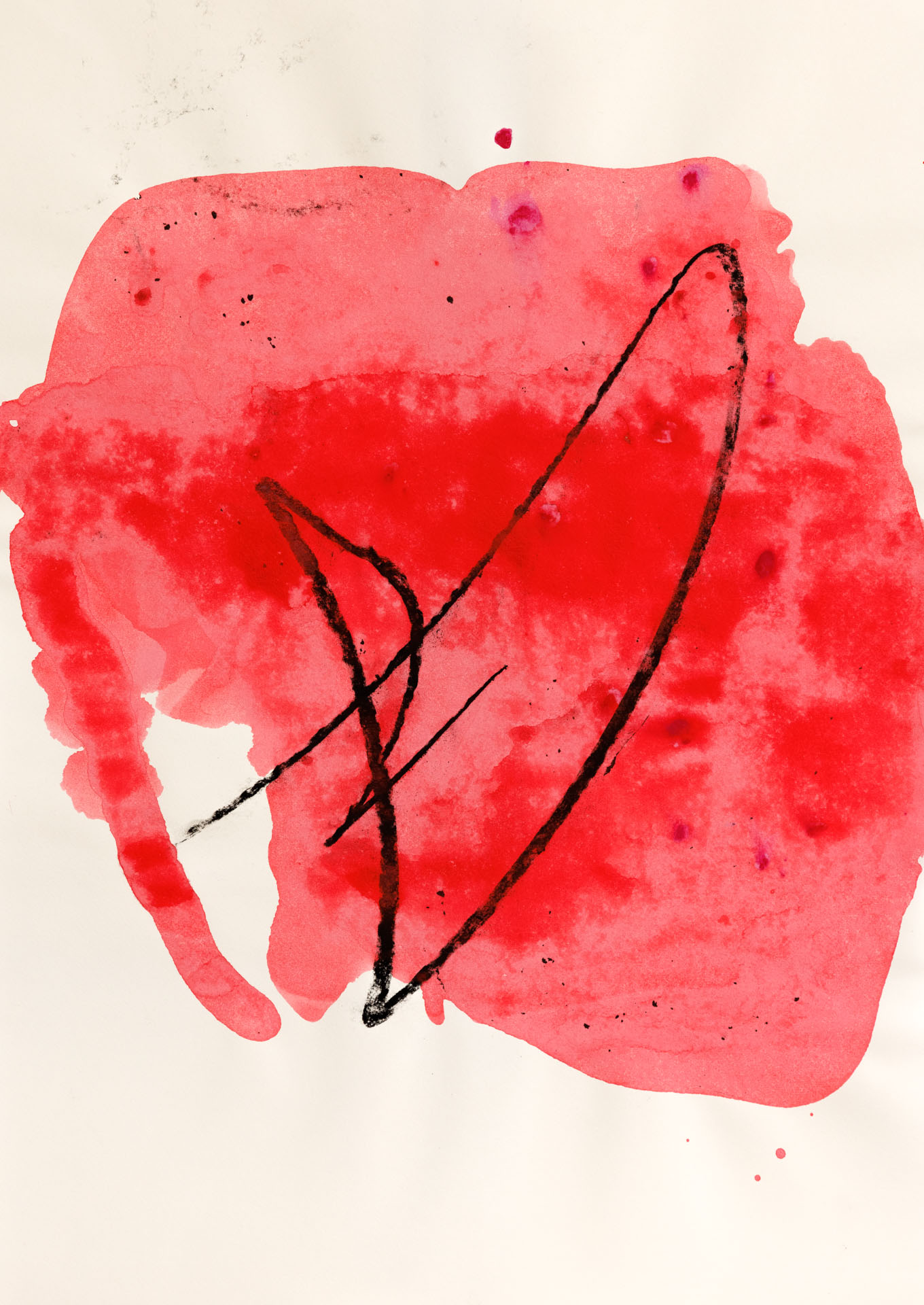 o. T.Acryl, Kohle auf PapierDIN A2