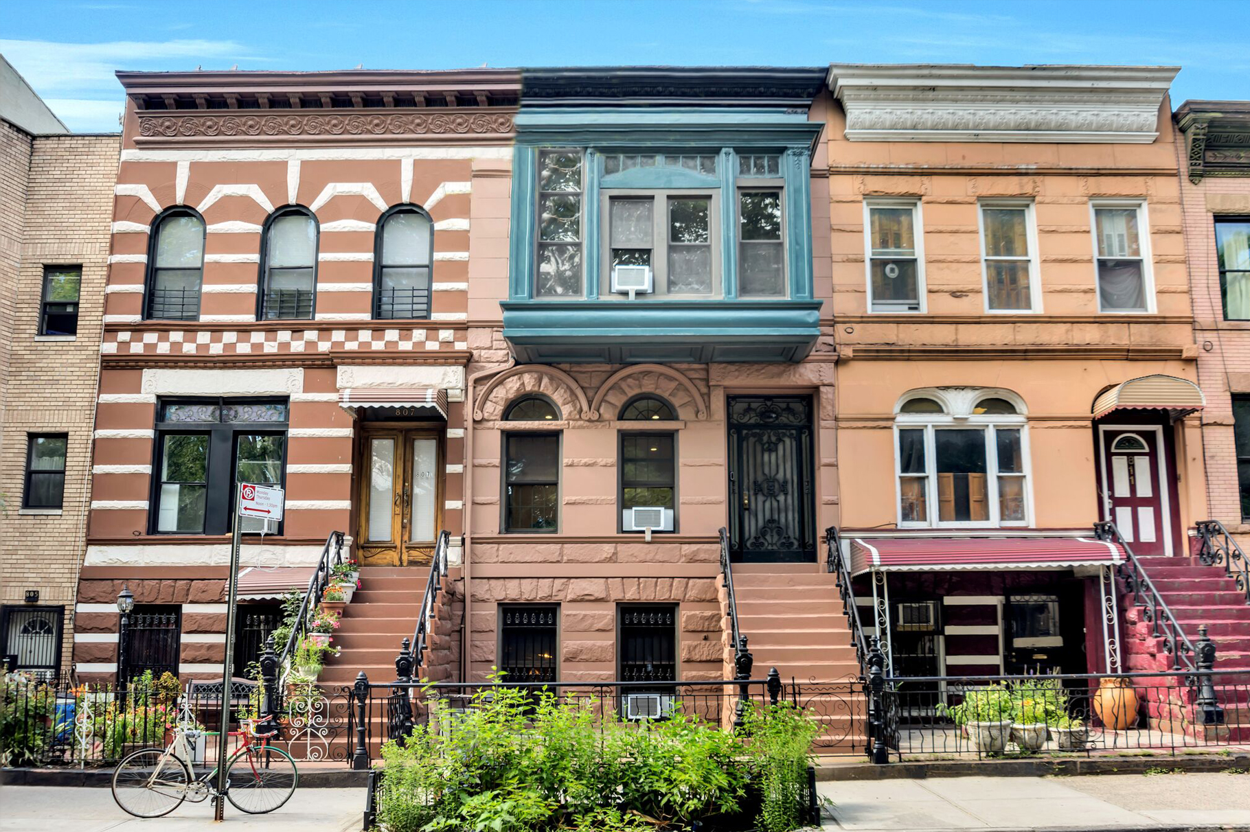 Home street. Резиденция Бруклина. Bedford-Stuyvesant. Браунстоун сейчас магазины. 684 Macdonough St, Brooklyn, NY 11233.