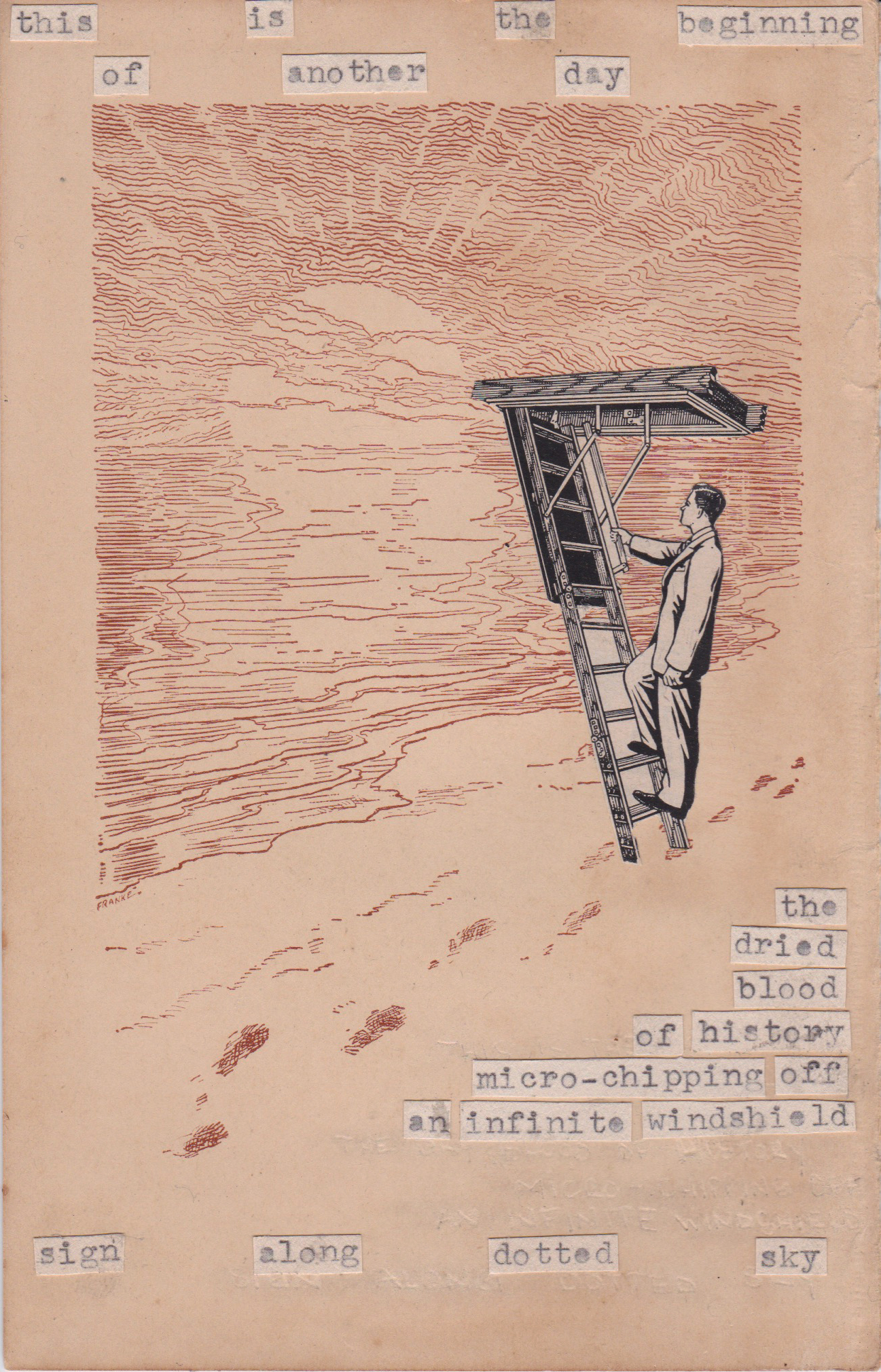 the beginning - (hand-cut paper collage) 2021